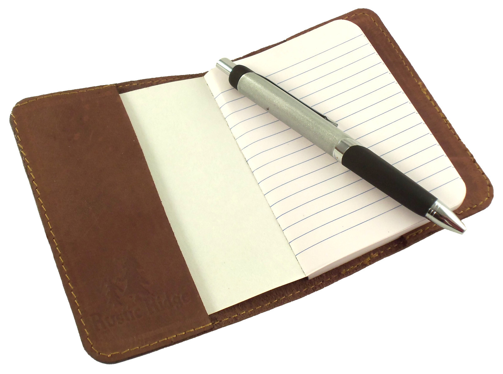 Pocket Notebook Refillable Leather Mini Composition Book Cover Notepad Handmade