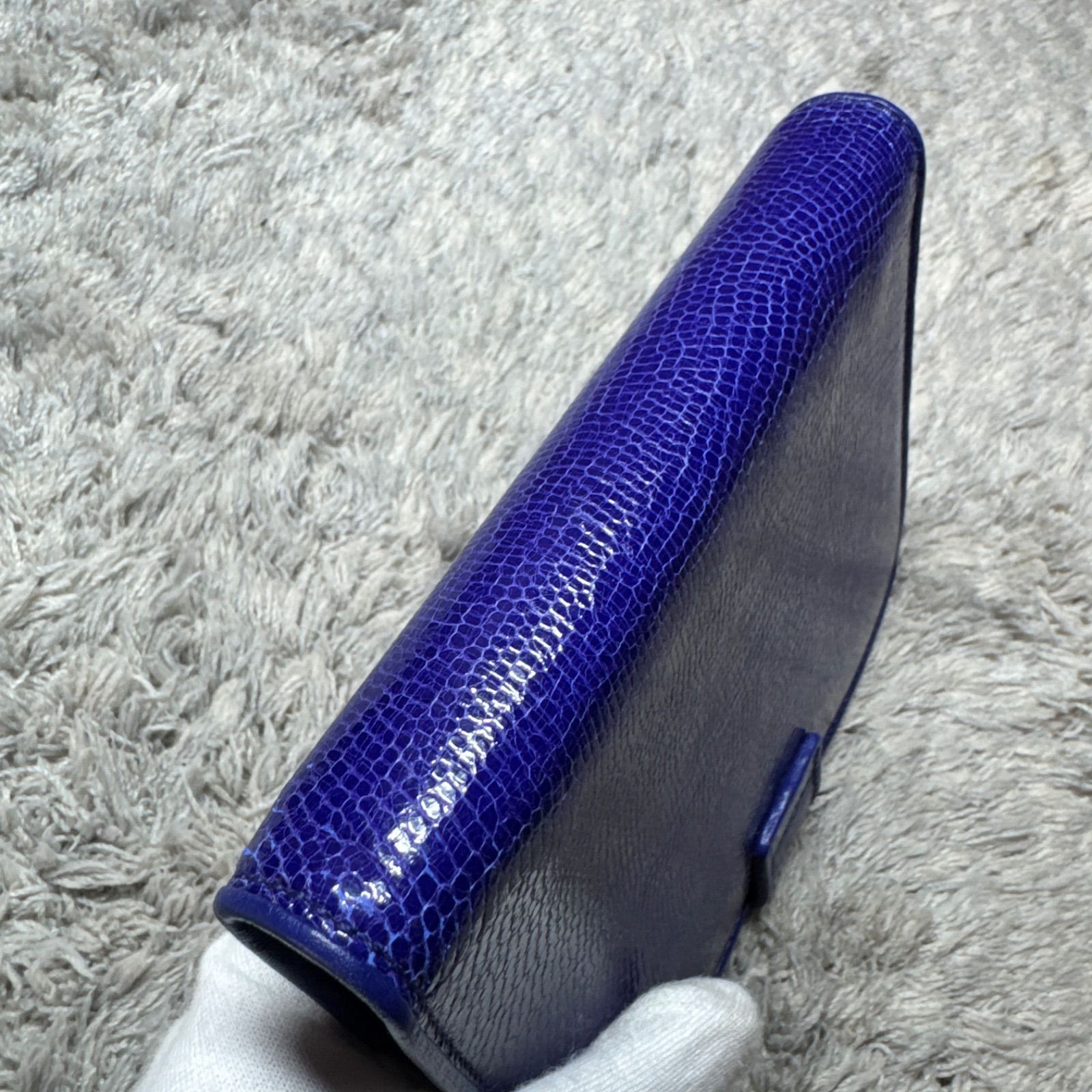 SMYTHSON System Notebook Notebook Cover Leather Blue with Gold Pen Used