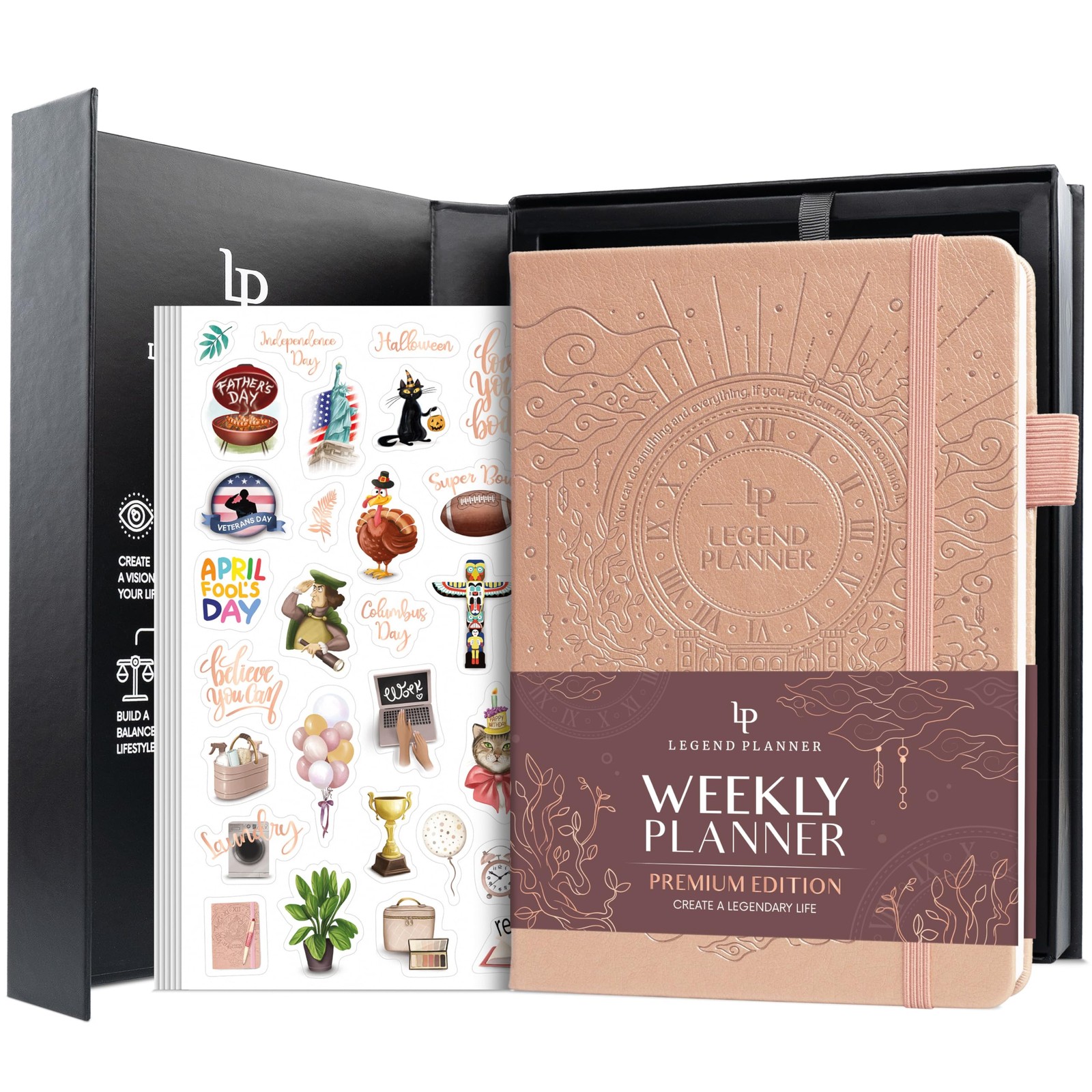Legend Weekly Planner Premium – Undated Weekly, Monthly & Budget Planner – Li…