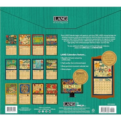 LANG Painted Peace 2025 Wall Calendar (25991002002) Multi