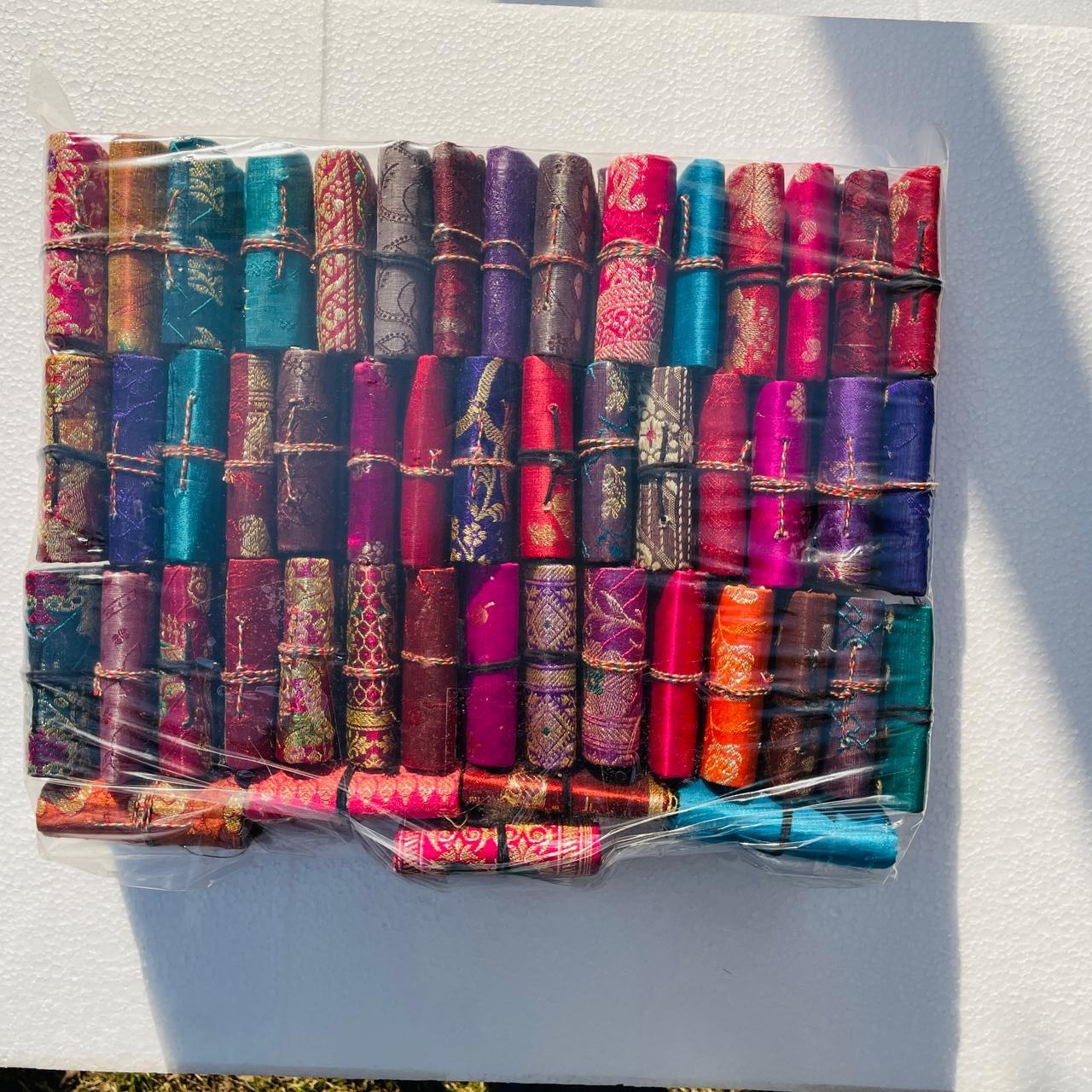 3×3 inch Sari Miniature Diary Handmade Paper Journal Lot Of 100 Pcs Mix Pattern