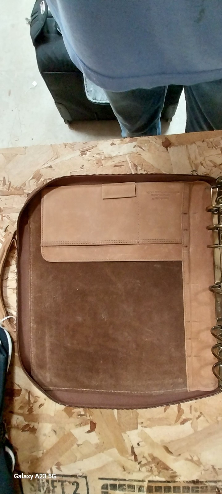 Franklin Covey 1996 Spacemaker Genuine Leather Tan Slightly Used See Pictures .