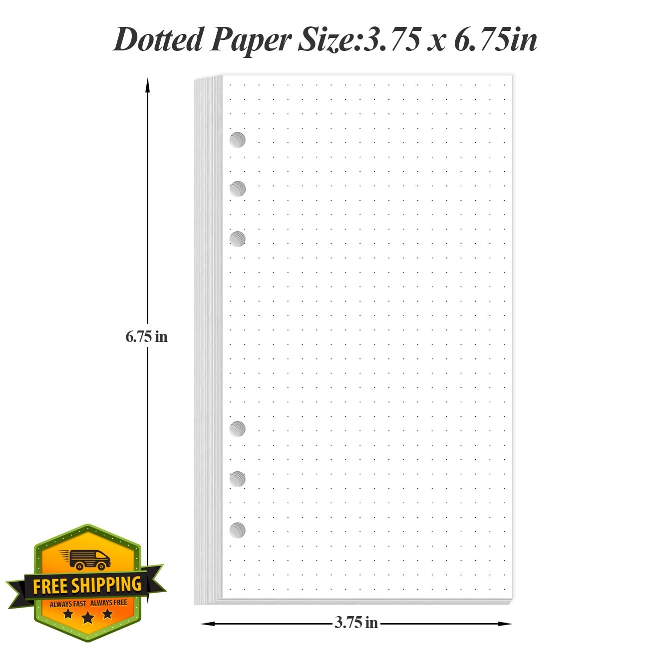Yaridar A6 Dotted Paper Refills 1-Pack