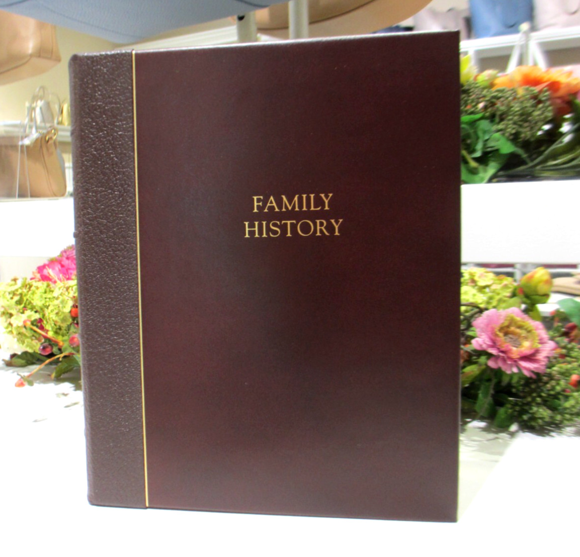 Family History Book Leather Cover 506 Pgs Heirloom Graphic Image NEW$225