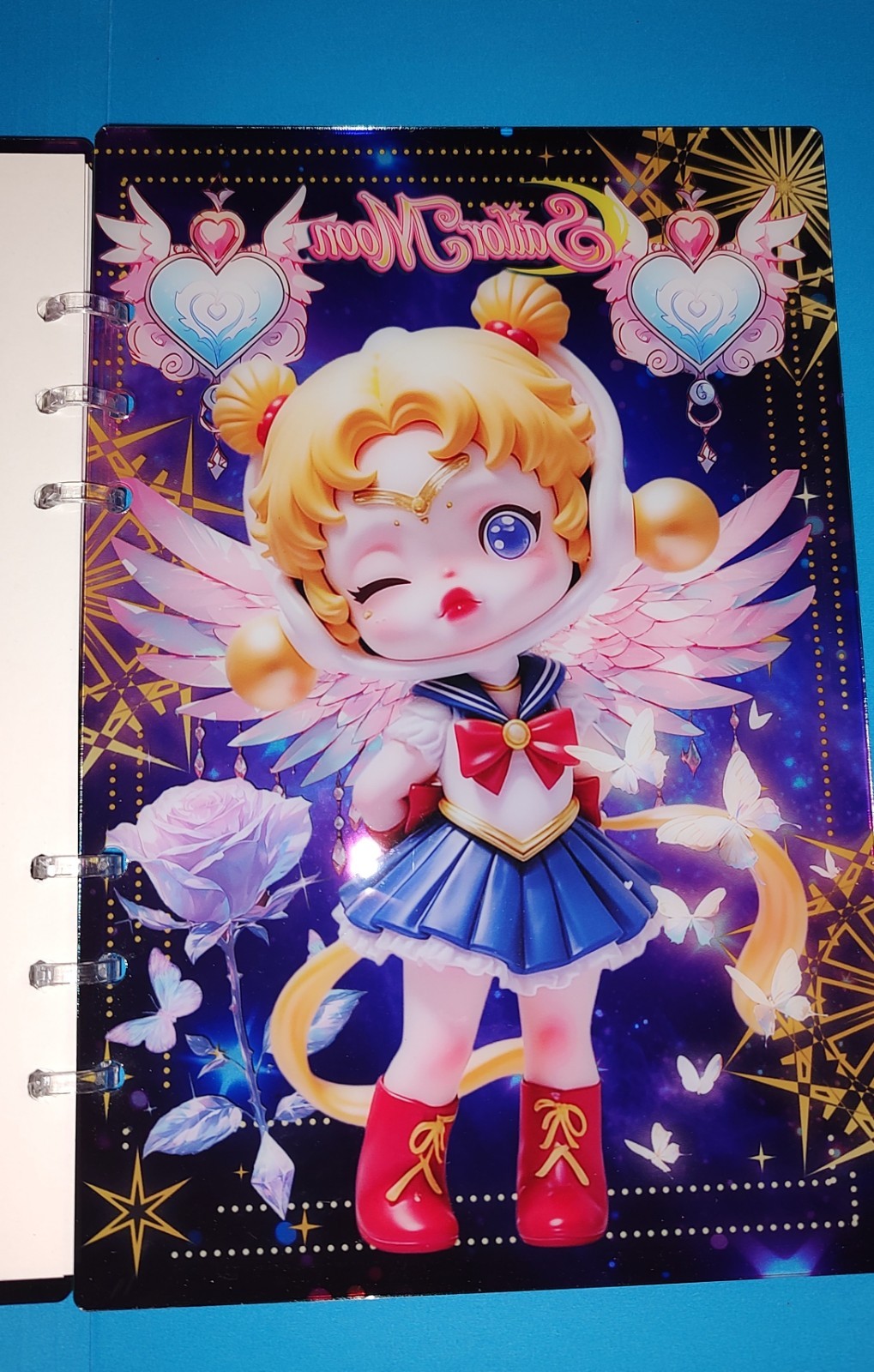 New! Skullpanda As Sailor Moon A5 Size Acrylic Shaker Notebook With Paper