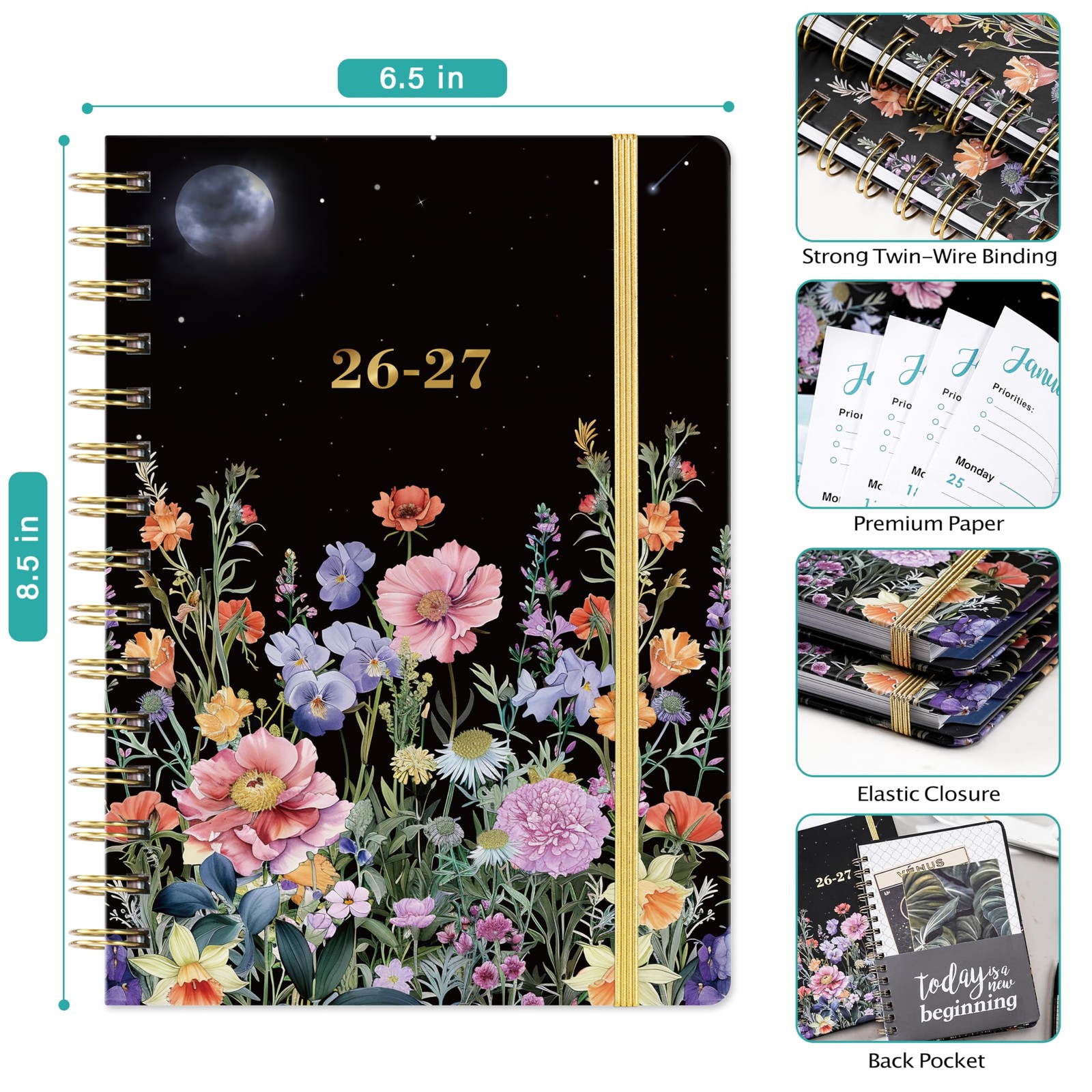 Planner 2025-2026 Weekly and Monthly Planning Book for Student Teacher Supplies