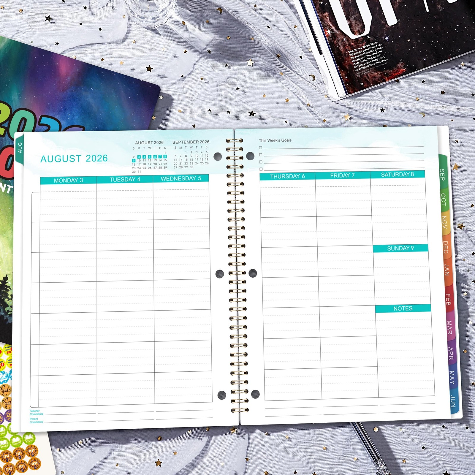 Student Planner 2026-2027 – Academic from July 2026 11″ x 8.3″, Blue