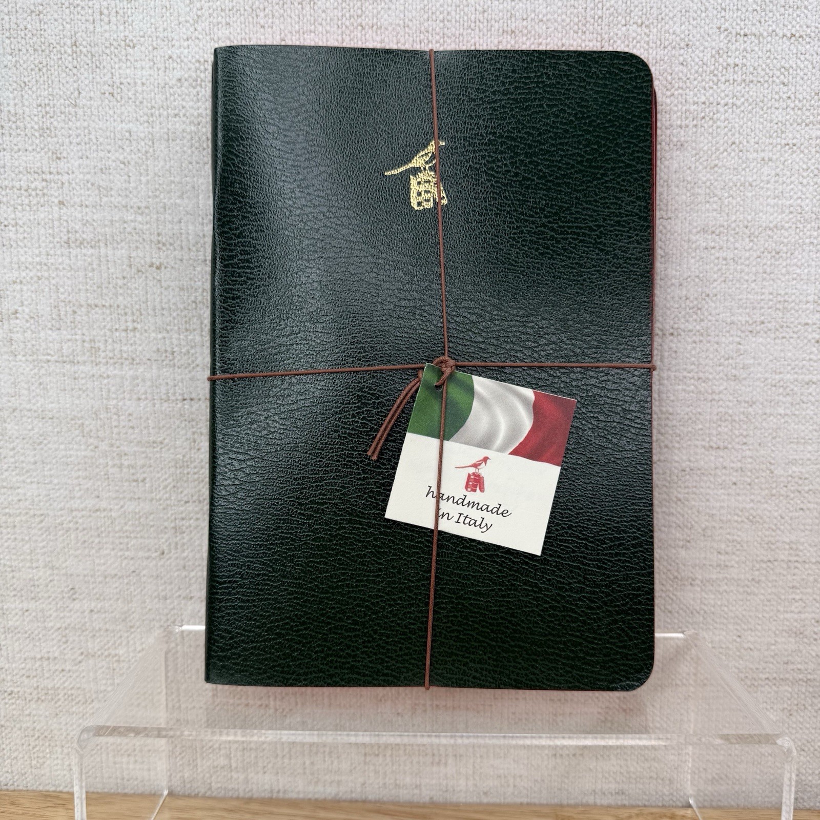 NEW Bieffe Handmade Journal Notebook Made in ITALY 3 Pack Green Leather New