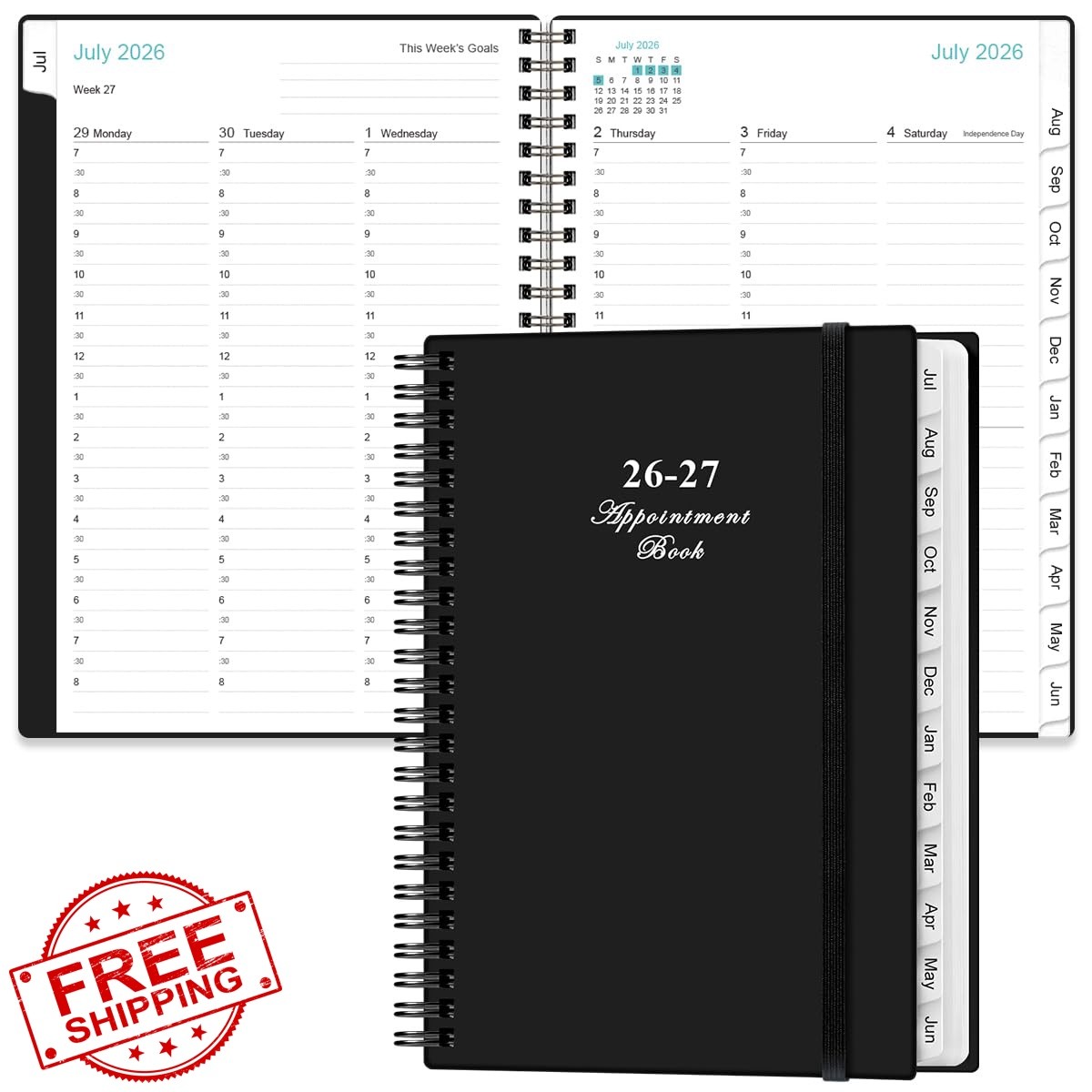 Yaridar Appointment Book 2026-2027 Black