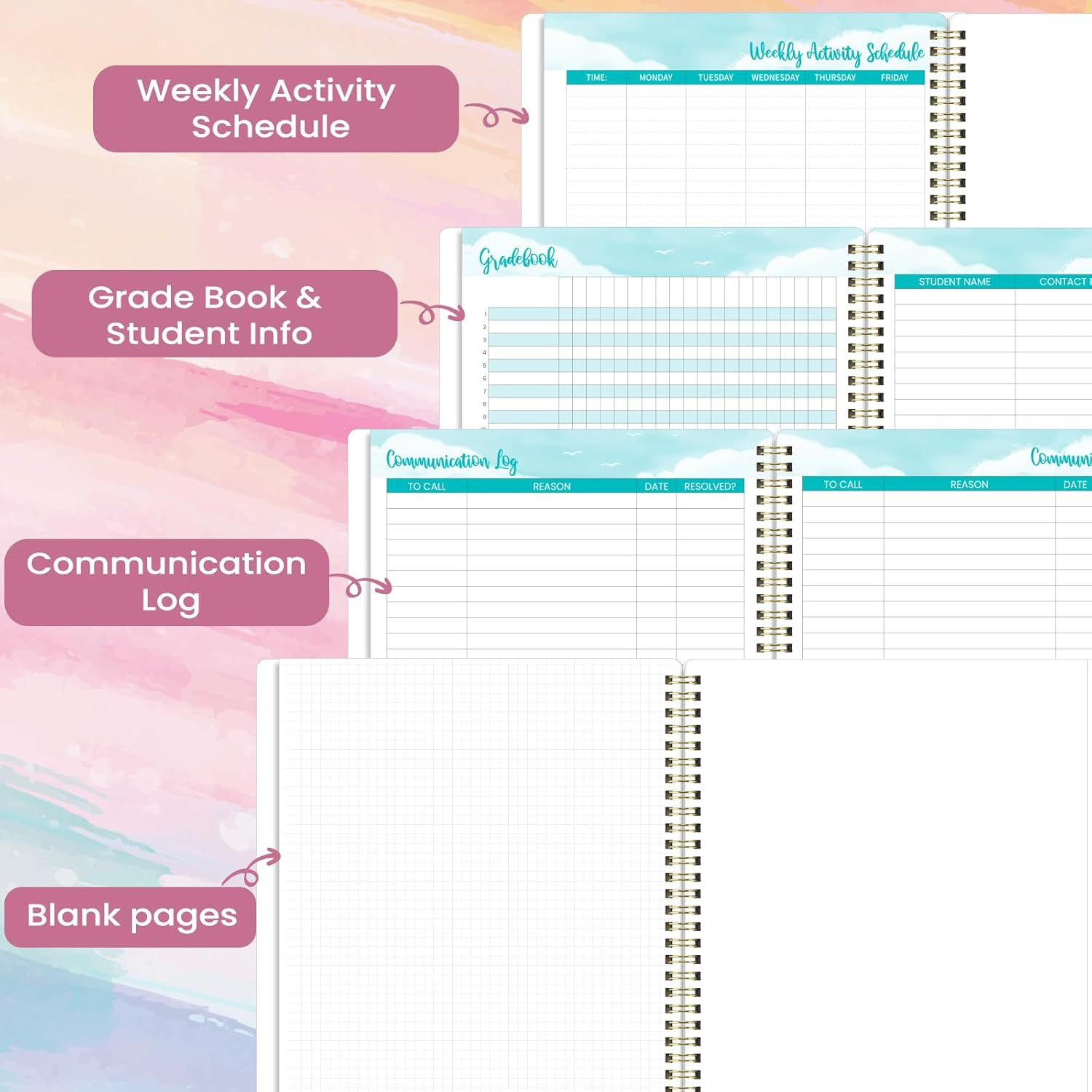 Teacher Planner 2026-2027 – Teacher Lesson Planner, July 2026 – June 2027, 9″ X