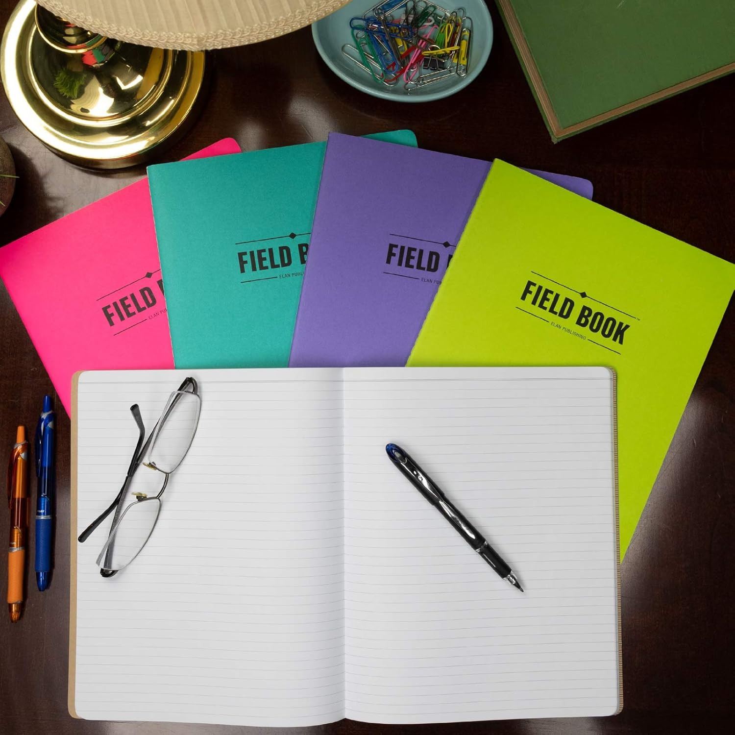 Field Notebook/Journal – 8″X10″ – Assorted Colors – Lined – Pack of 5