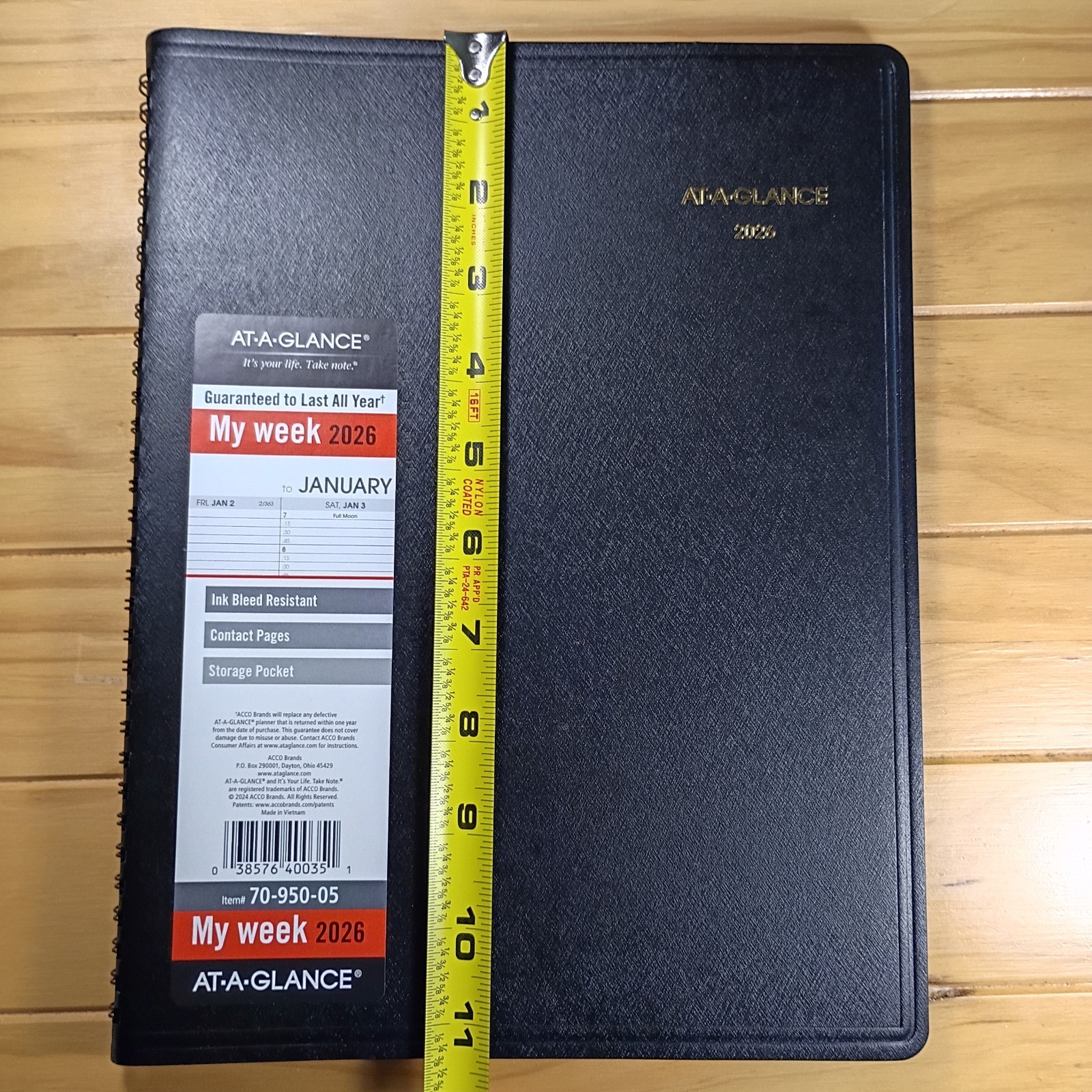 AT-A-GLANCE My Week 2026 Book Item #70-950-05 Black New
