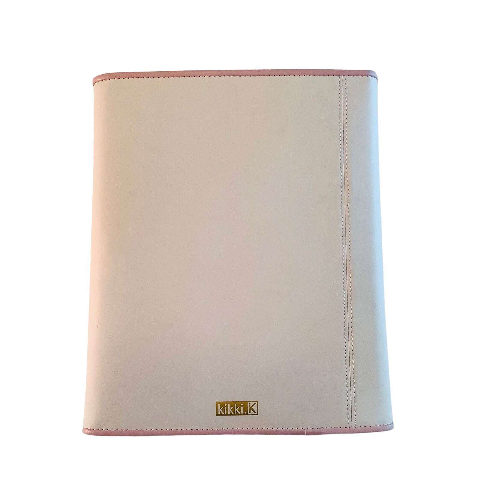 Kikki.K Leather Compendium Pink Trifold Notepad Padfolio “Today is Your Day”