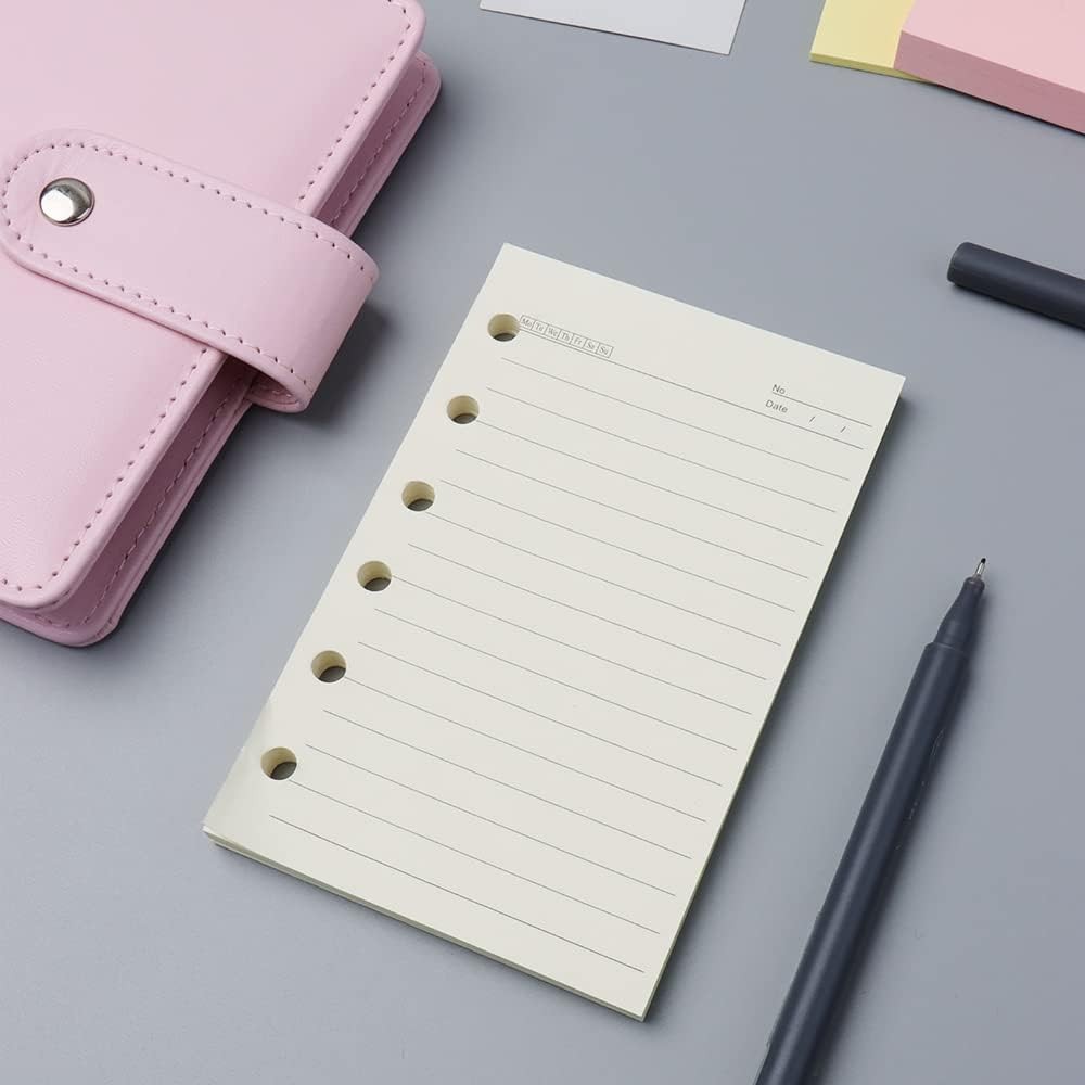 A7 Lined Refill Paper 3 Pack Loose Leaf 6-Hole Filler Refills