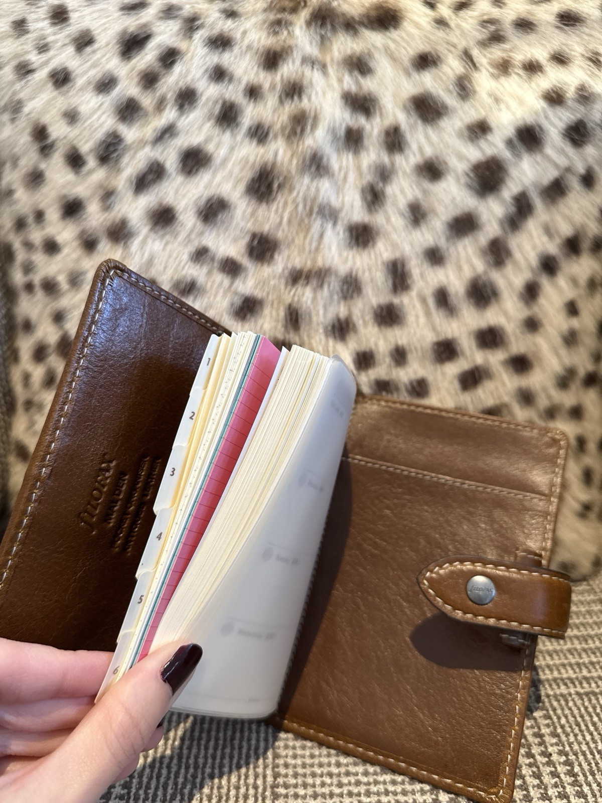 Filofax A7 Pocket Malden Diary Planner Leather Notebook Organiser Brown New