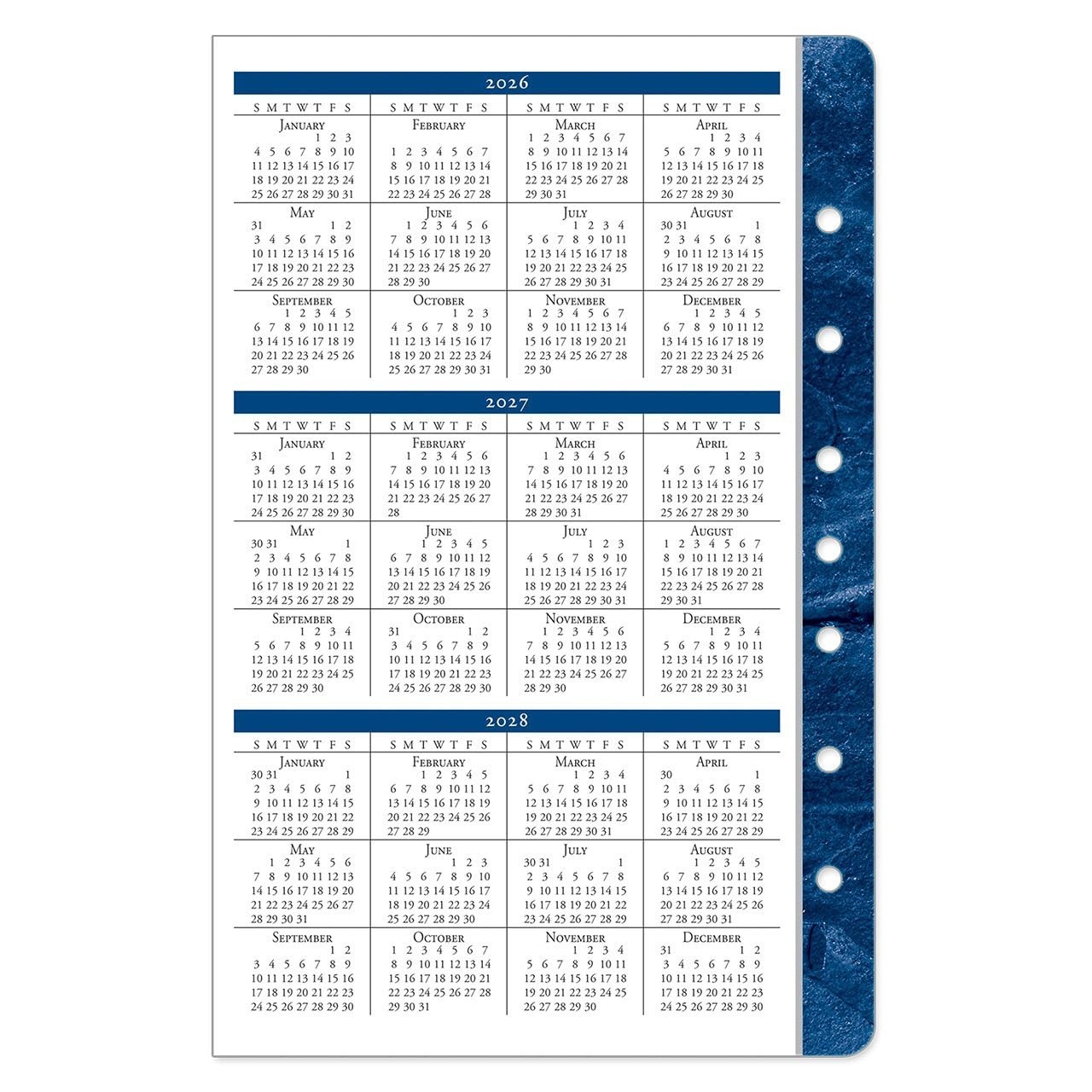 Monticello Ring-Bound Planner Refill – Two Page Per Day, Classic, Jul 2026 – Jun
