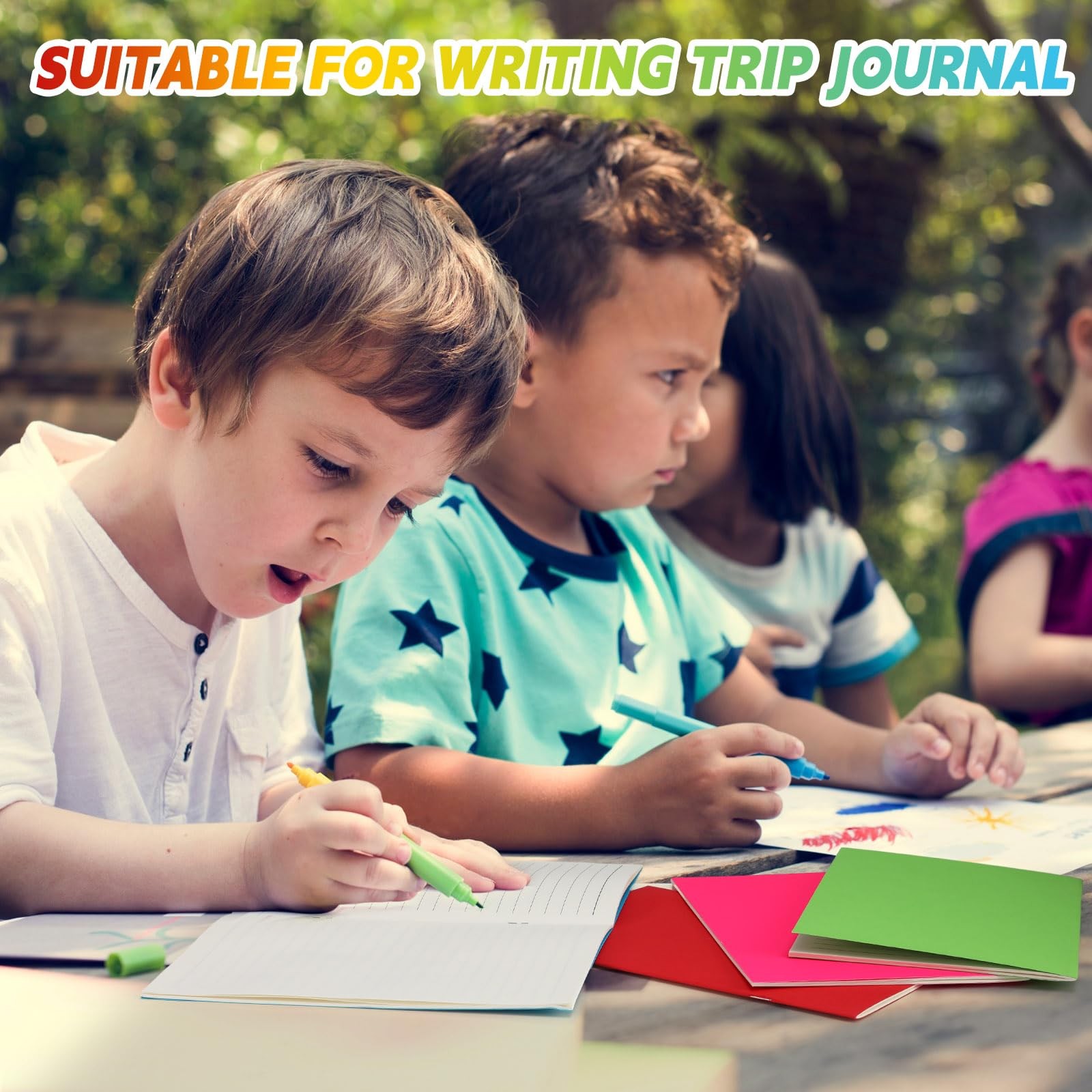 Gueevin 6 Pcs Blank Books to Write Stories 5.5 x 8.3 inches, Classic Colors