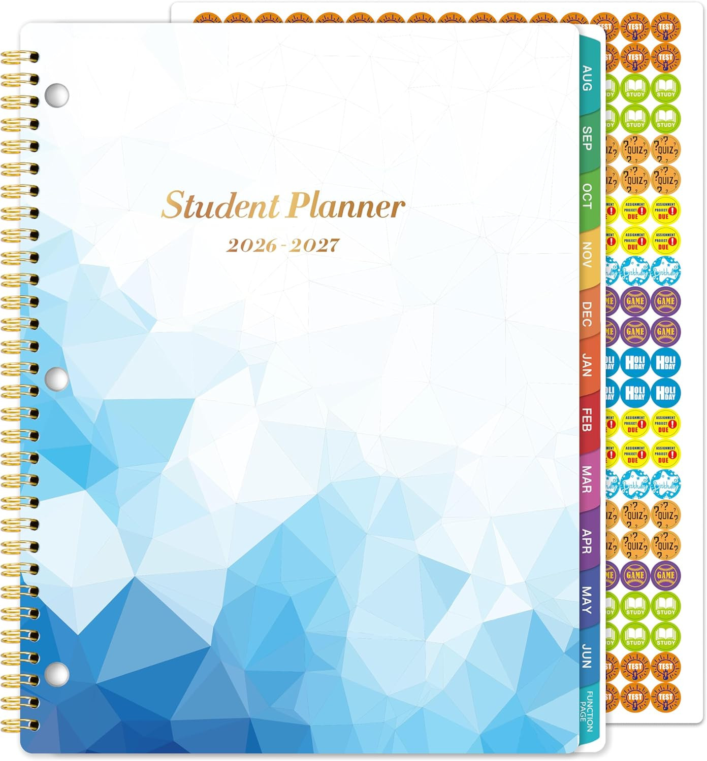 Student Planner 2026-2027 – Monthly and Weekly School Planner 2026-2027 with Col