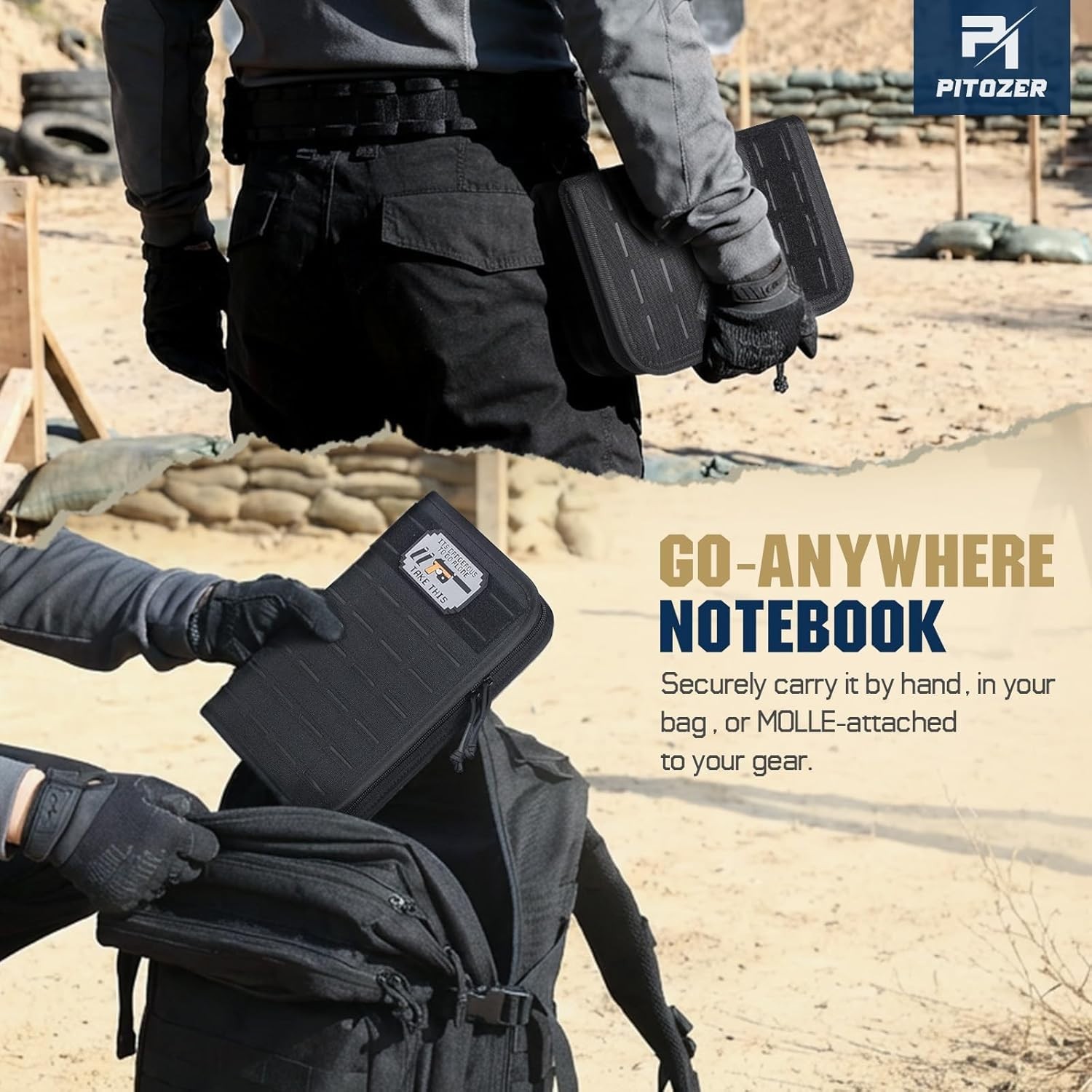 All-In-One Tactical Notebook Padfolio Binder, Detachable A5 6-Ring Binder & 80 R