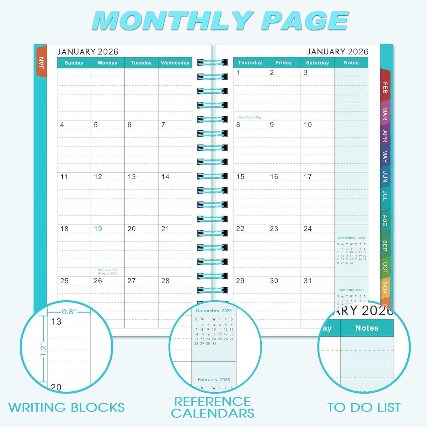 2025-2026 Pocket Calendar/Planner – Weekly & Monthly Pocket Planner for Purse, J