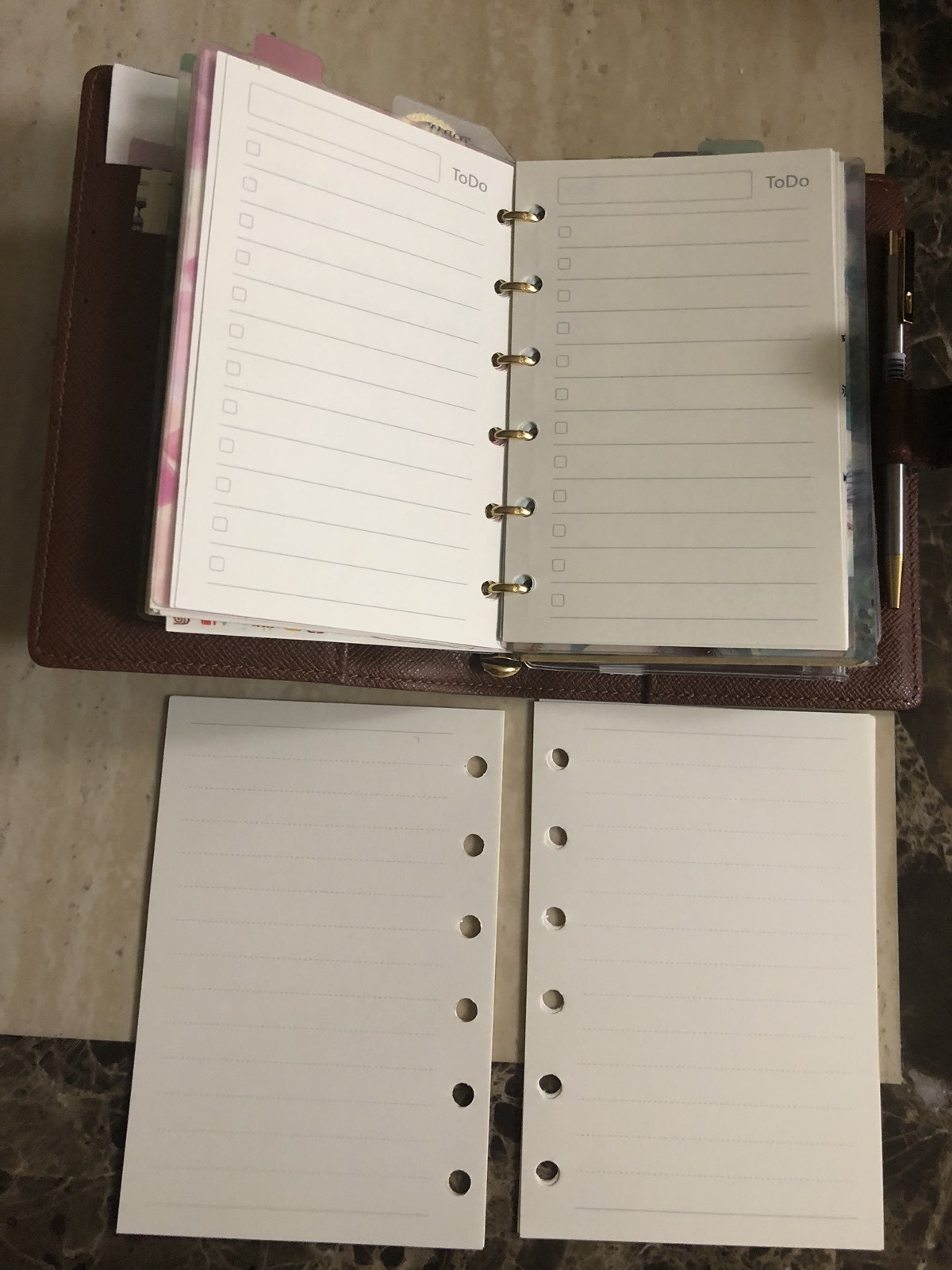 Agenda-PM-Inserts-Monthly-Weekly-Refills Fits For PM Size Agenda #014