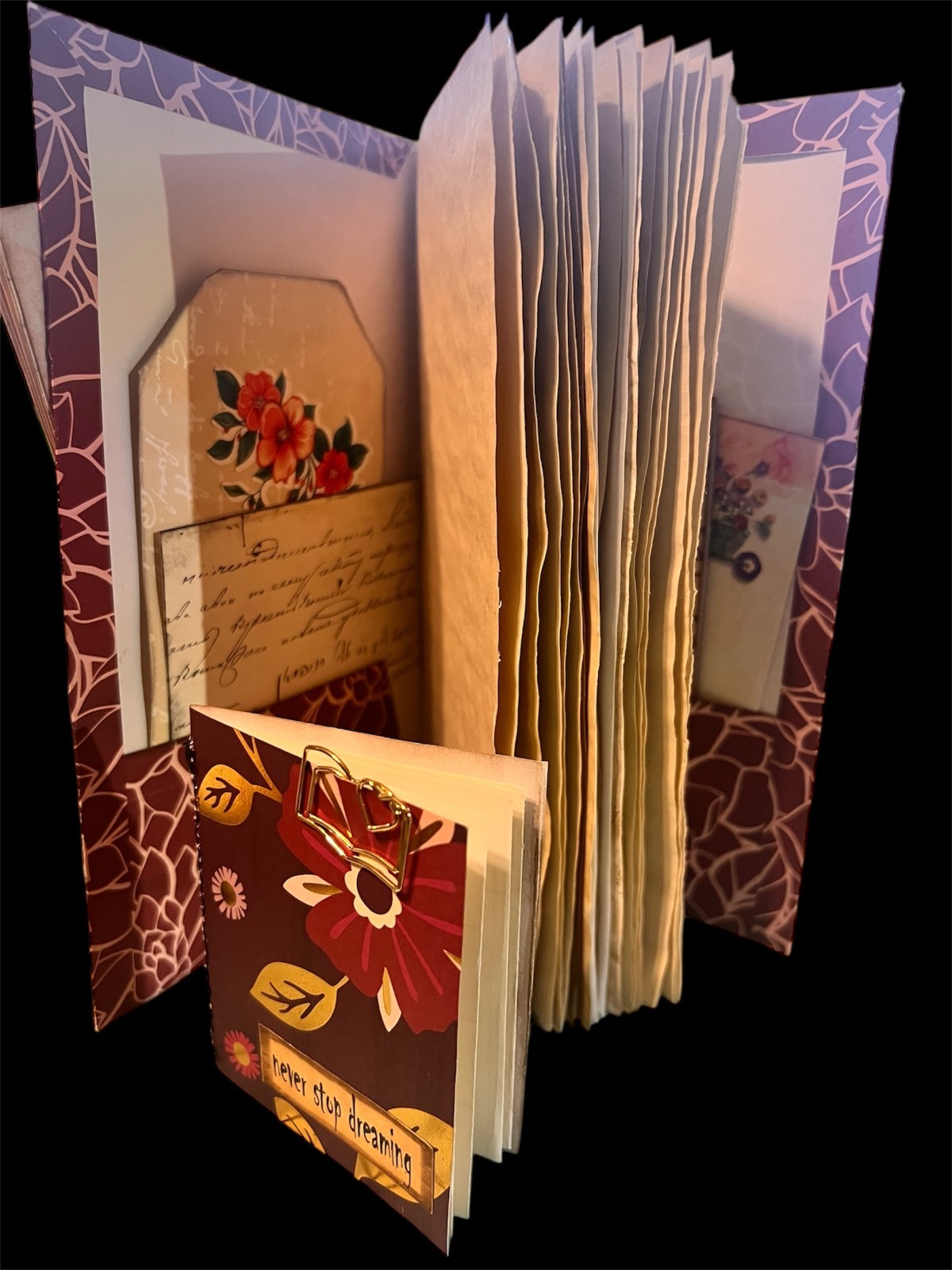 Junk Journal With Coffee Dyed Paper 8×6 Inches