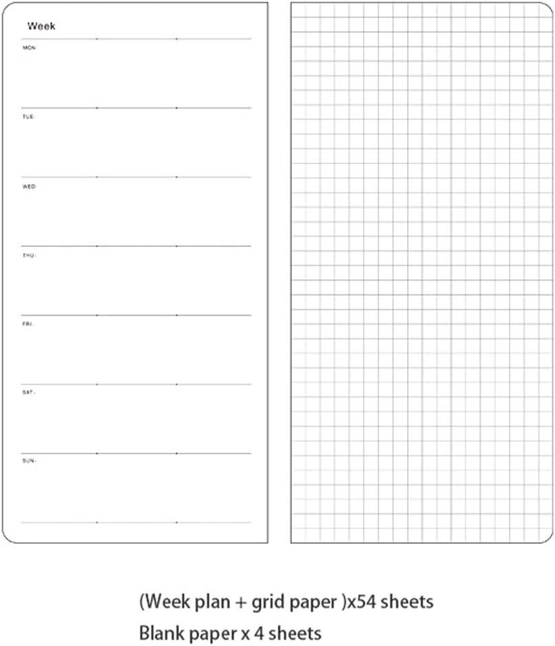 Undated Gray A6 Pocket Planner with 144 Pages, 2 Ribbons, 2021