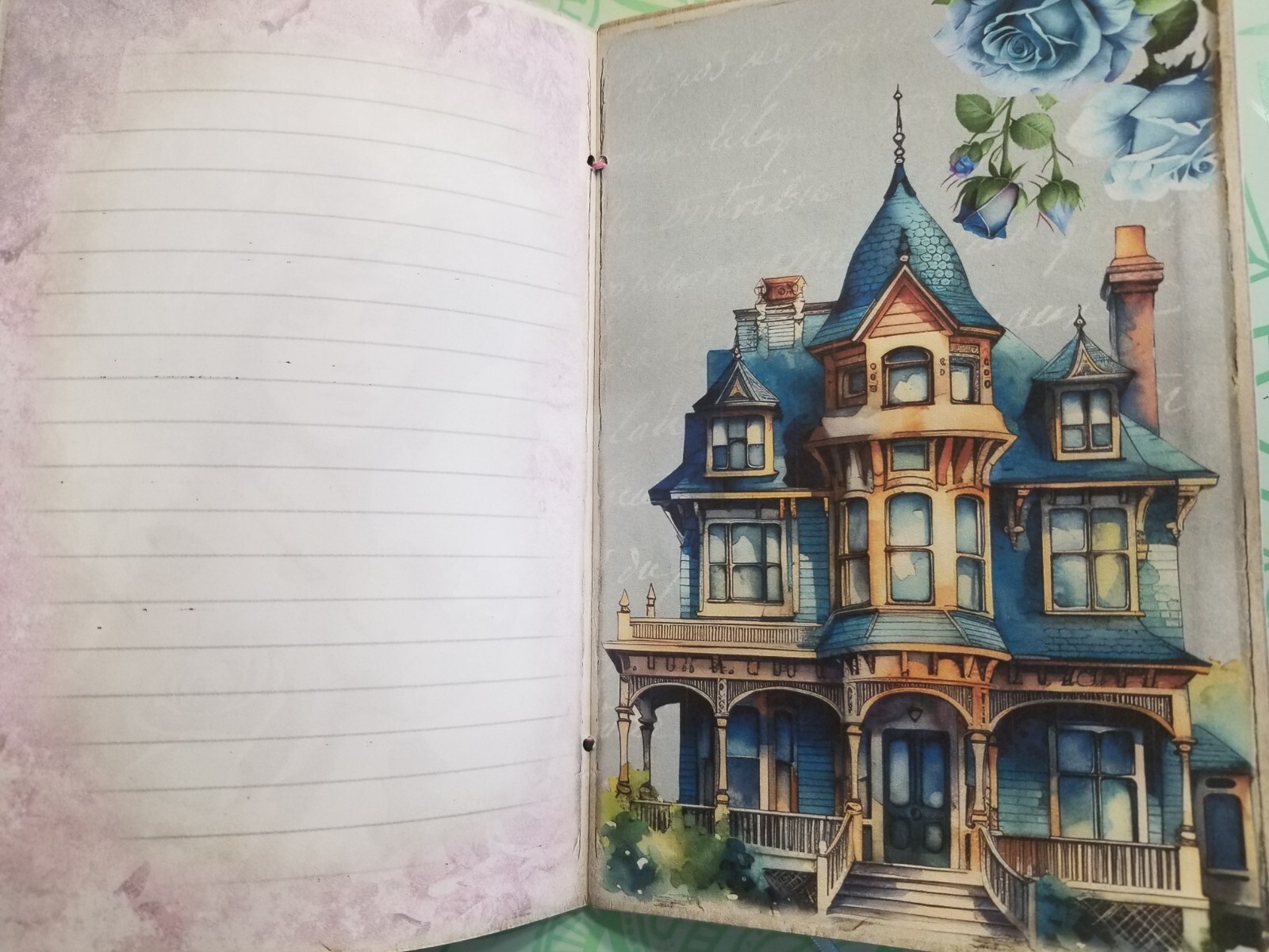 Junk Journal Booklet “VICTORIAN PEACOCK” HANDMADE Cards, Pockets, Ephemera