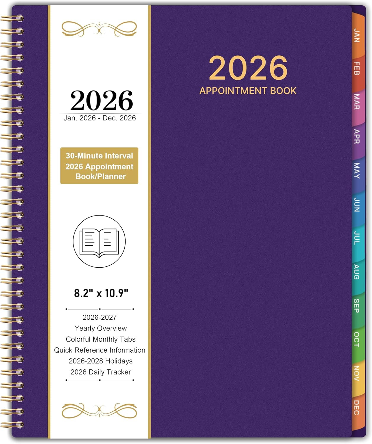 2026 Appointment Book/Planner – 8.2″ X 11″, Daily Planner 2026 from Jan. 2026 –