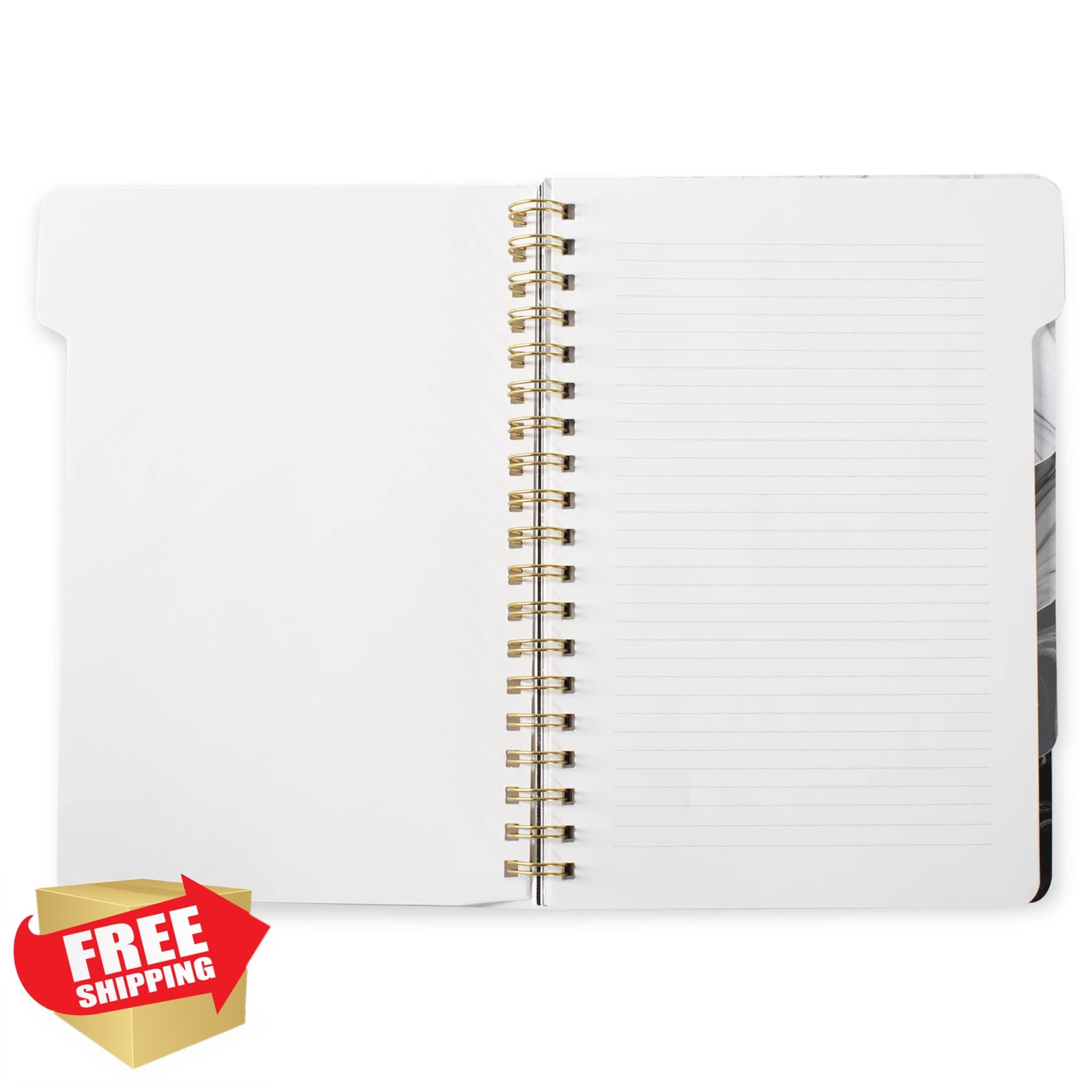 Fringe Notebook Marble Gray 180 Lined Pages