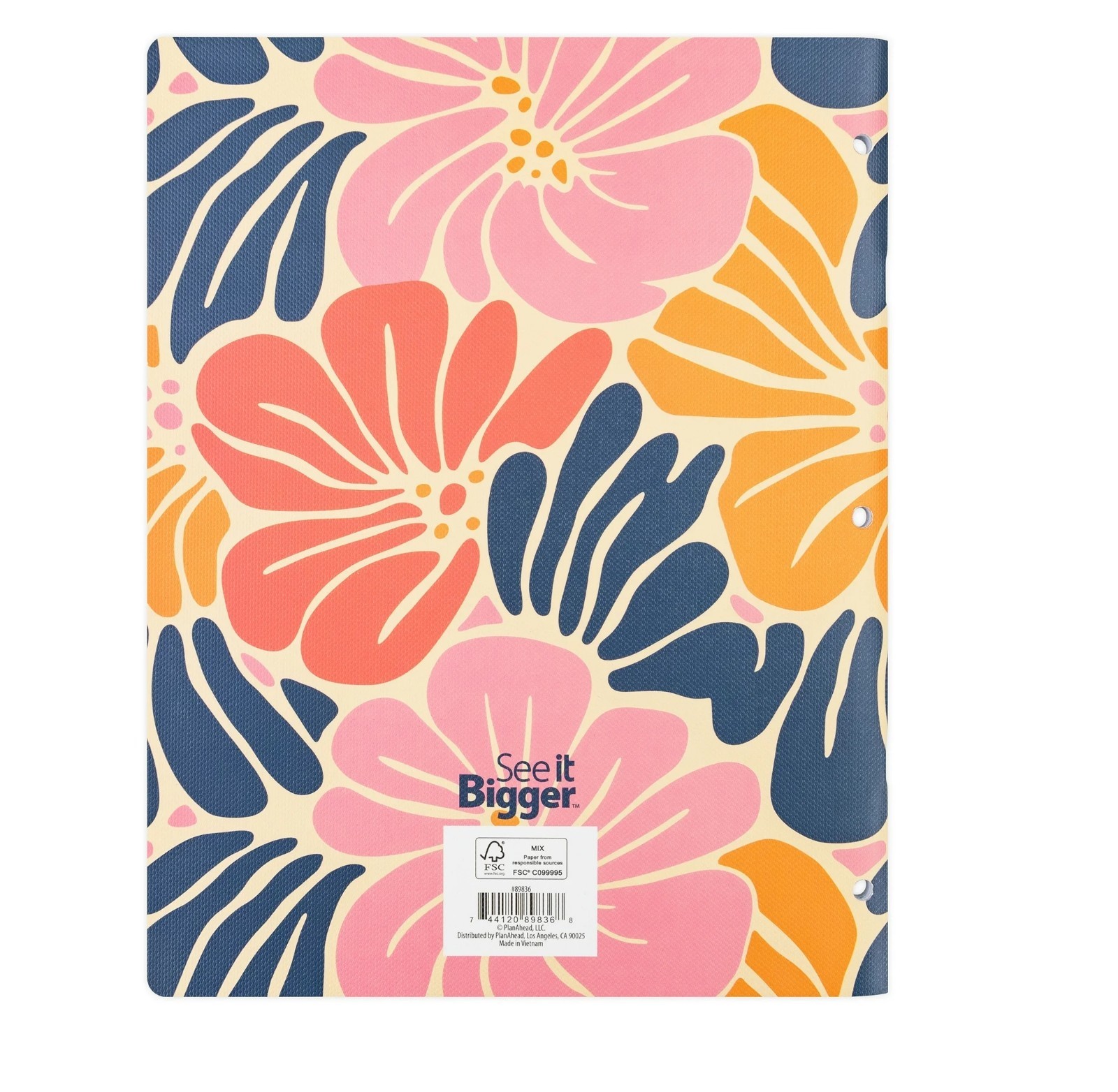 PlanAhead See It Bigger Floral Apr25-Mar27 Monthly 8.5×11″ Planner Large