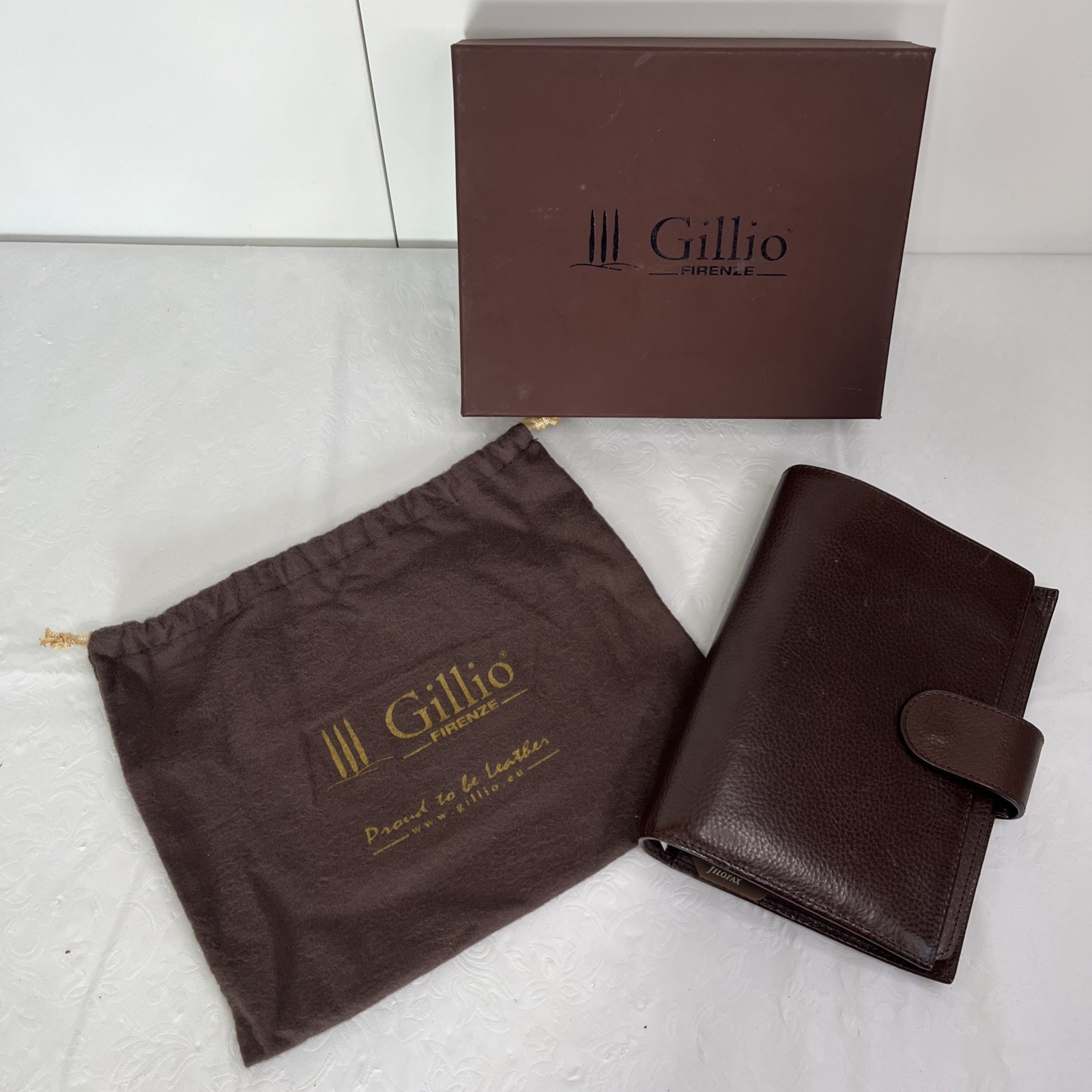 Gillio Firenze Compagna Personal 30mm Dark Brown Italian Leather Planner