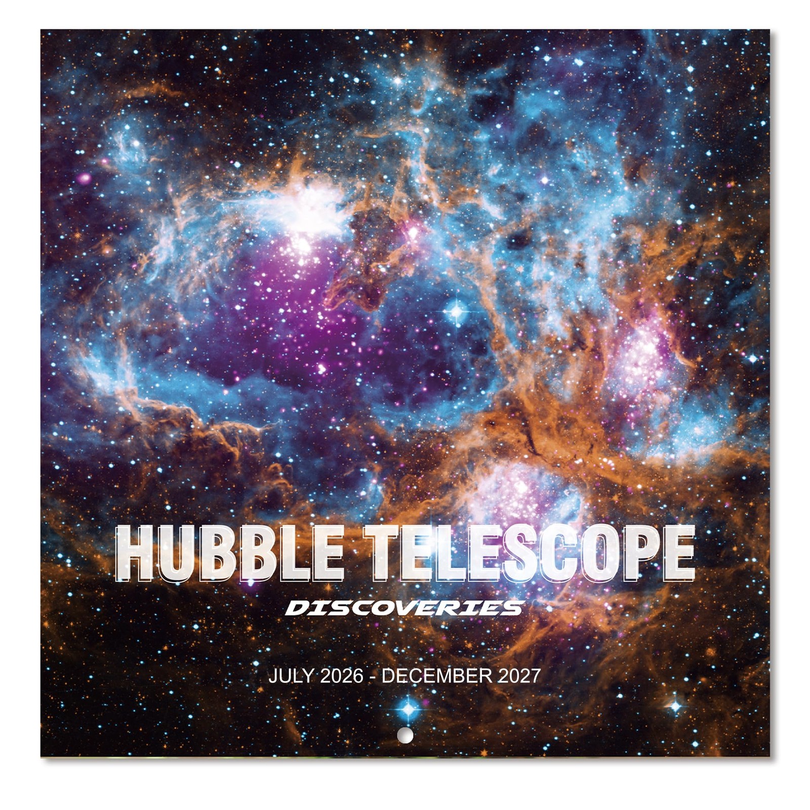 2026-2027 Wall Calendar – Hubble Telescope 12″ x 24″, Dark