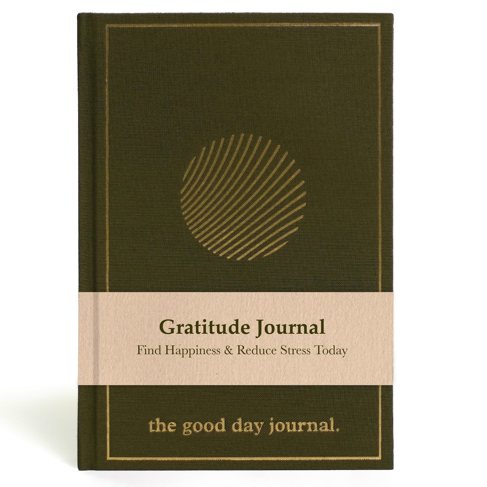 Moss Green Gratitude Journal Happiness Mindfulness Daily For Women Men