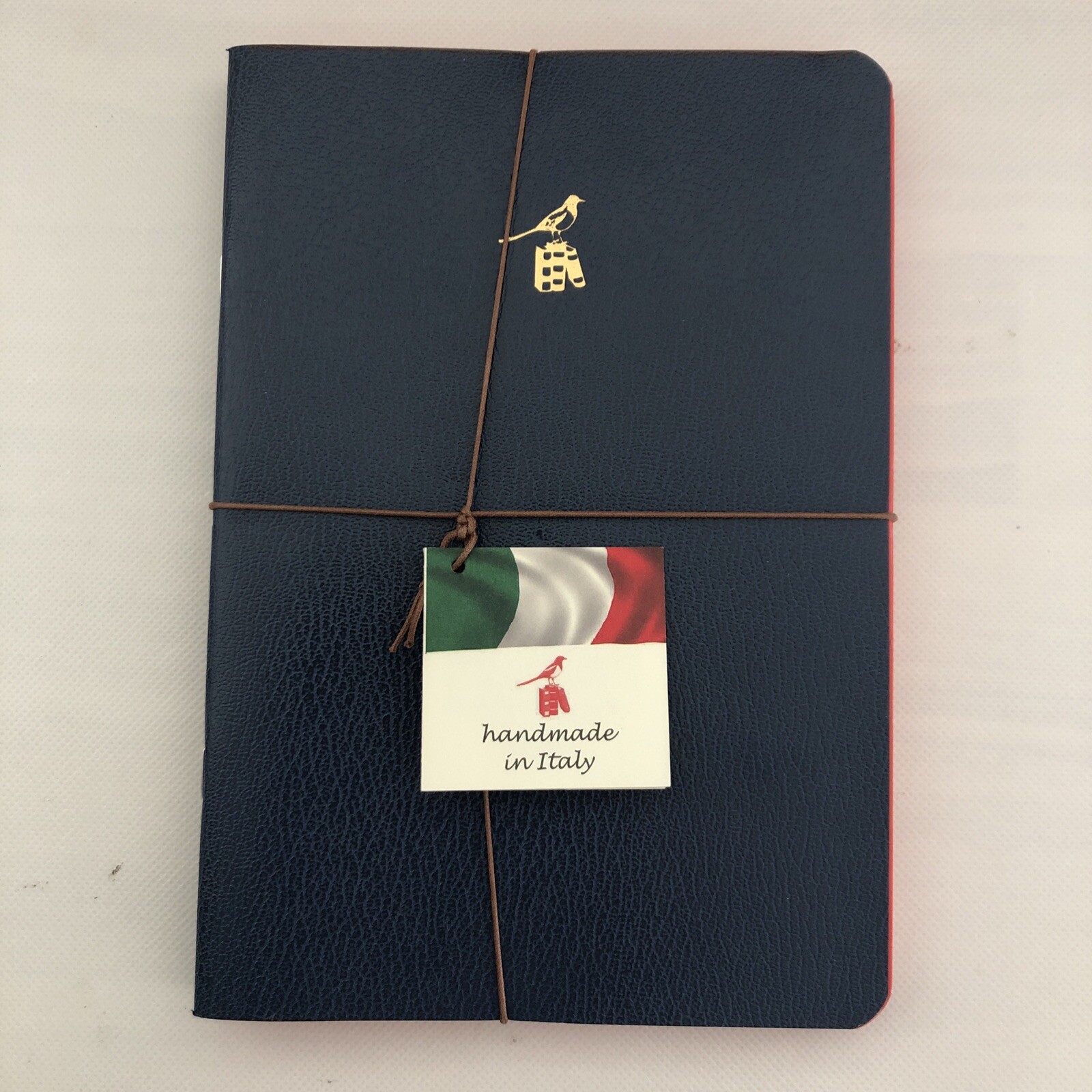 New Set of 3 Bieffe Made in Italy Lined Notebooks Journals Blue
