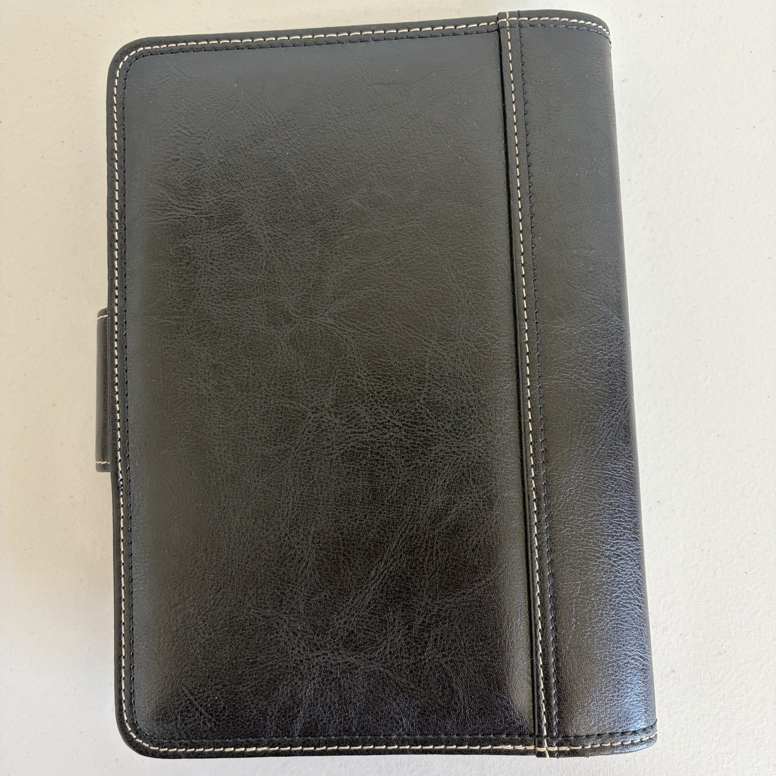 Franklin Covey Leather 7-Ring Notebook Planner Organizer Needs Fillers Black