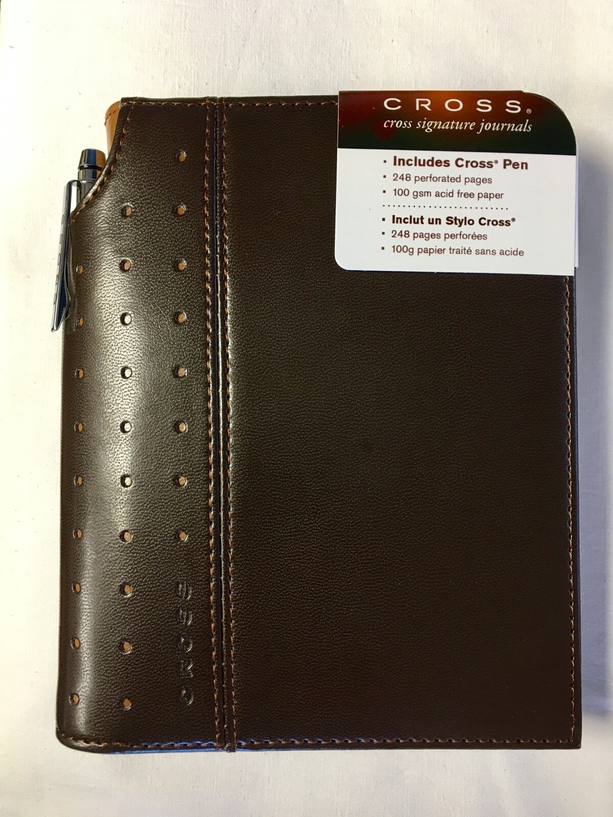 Cross Signature Journal with Pen, 5″ x 6″, Small Brown
