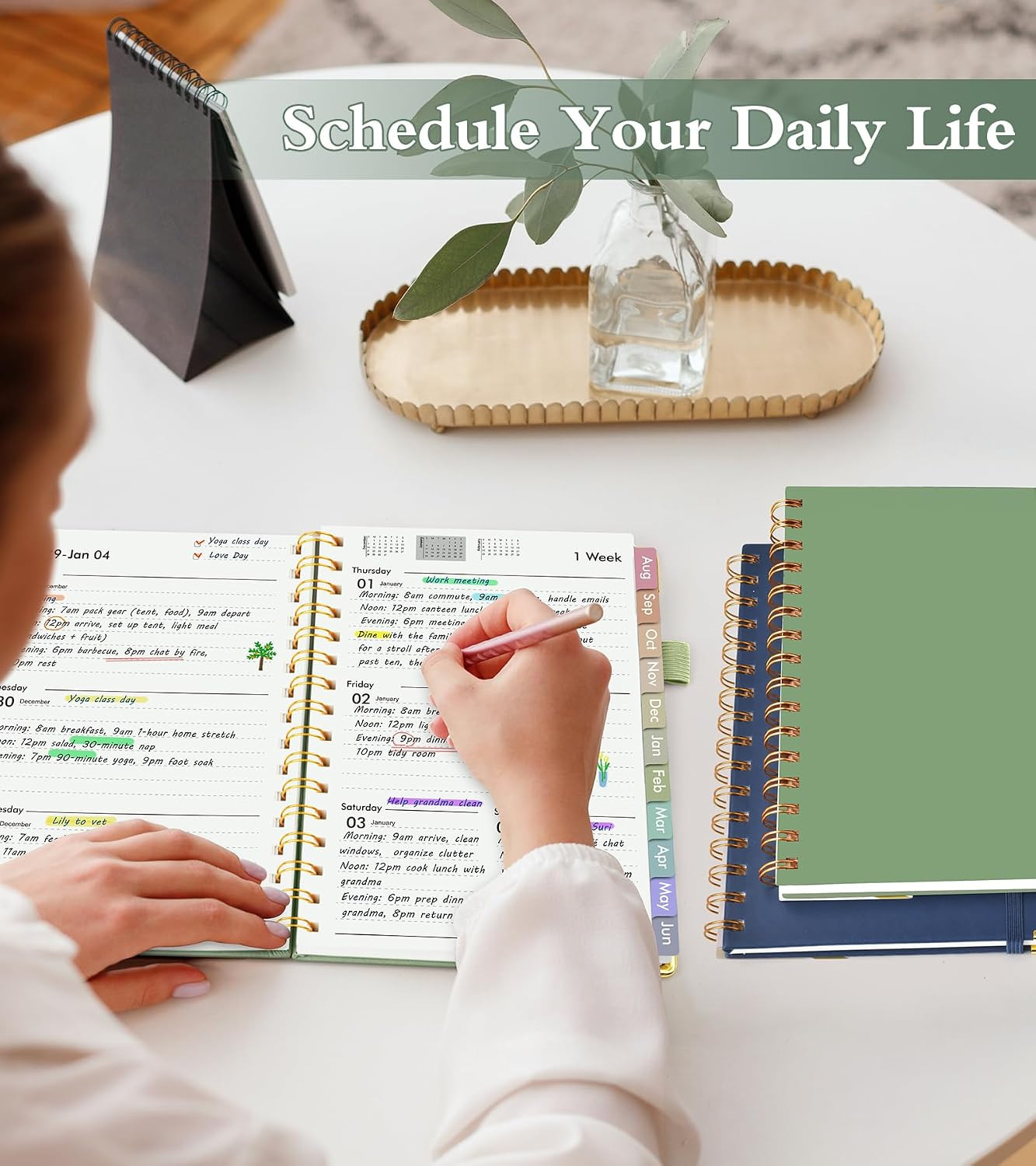 Academic Planner 2026-2027, Hardcover Weekly and Monthly Calendar Planner from J