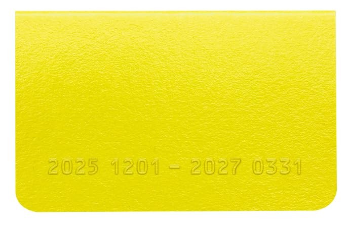 Reimei Fujii Planner Card Size Monthly Black Yellow