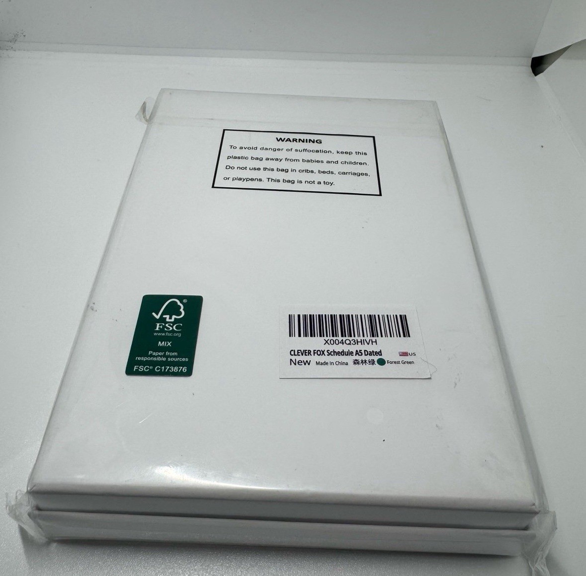 Clever Fox | Dated Hourly Weekly Planner 2026 | 5.8”x8.3” | Forest Green NWT