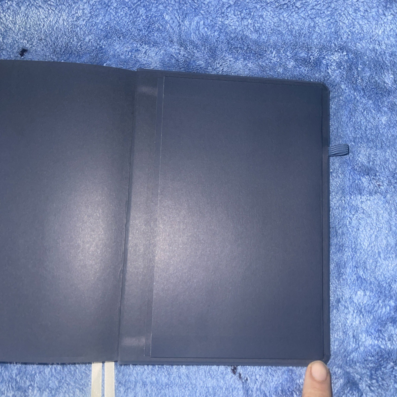 Dotted Notebook Acid-Free 160 Pages Suede Cover Internal Pocket Ribbon Markers