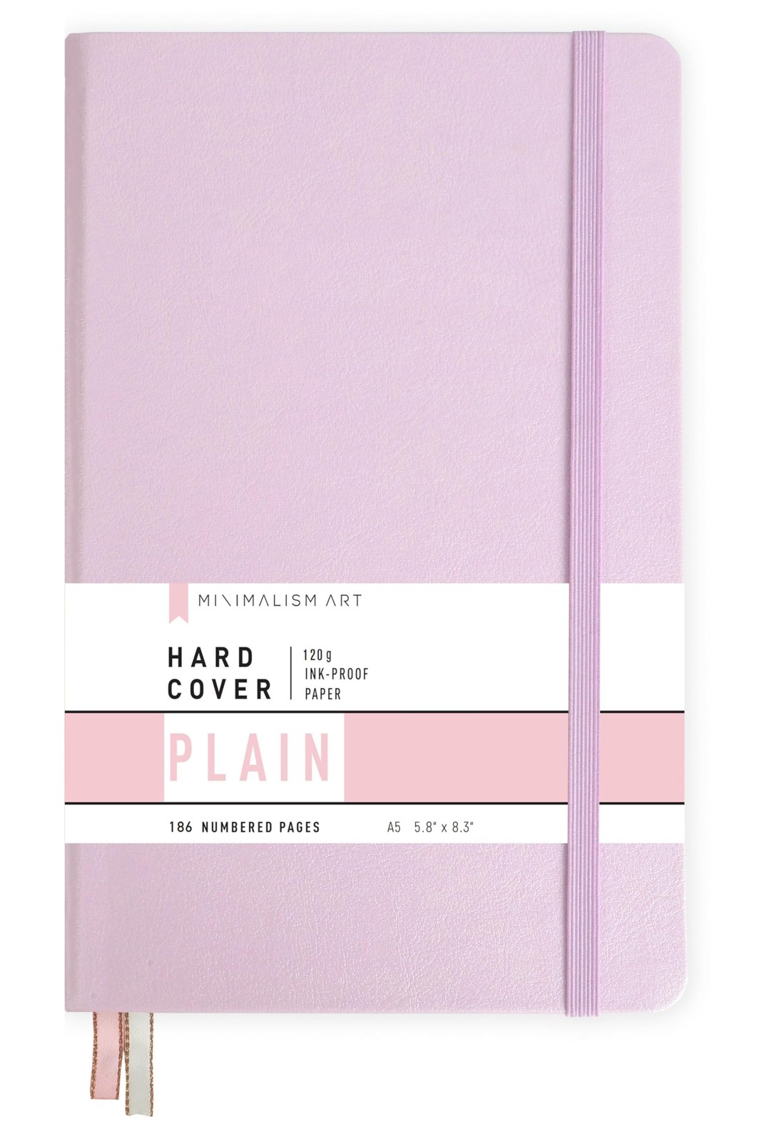 , Premium Hard Cover Notebook Journal, Medium Size, A5 5.8″ x 8.3″, 186 Numbe…