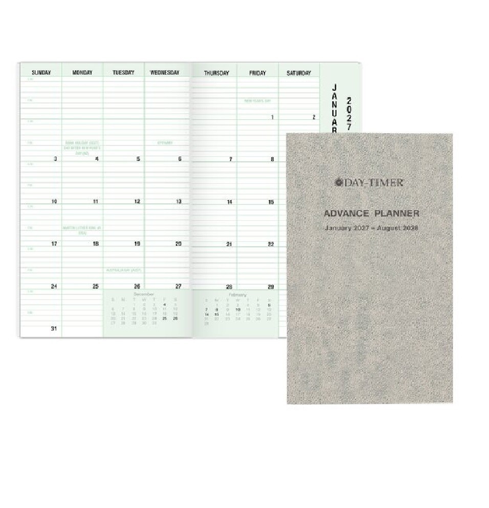 Day-Timer 2027-2028, 20-Mth Advance Planner Refill, Compact, 3″ x 5″