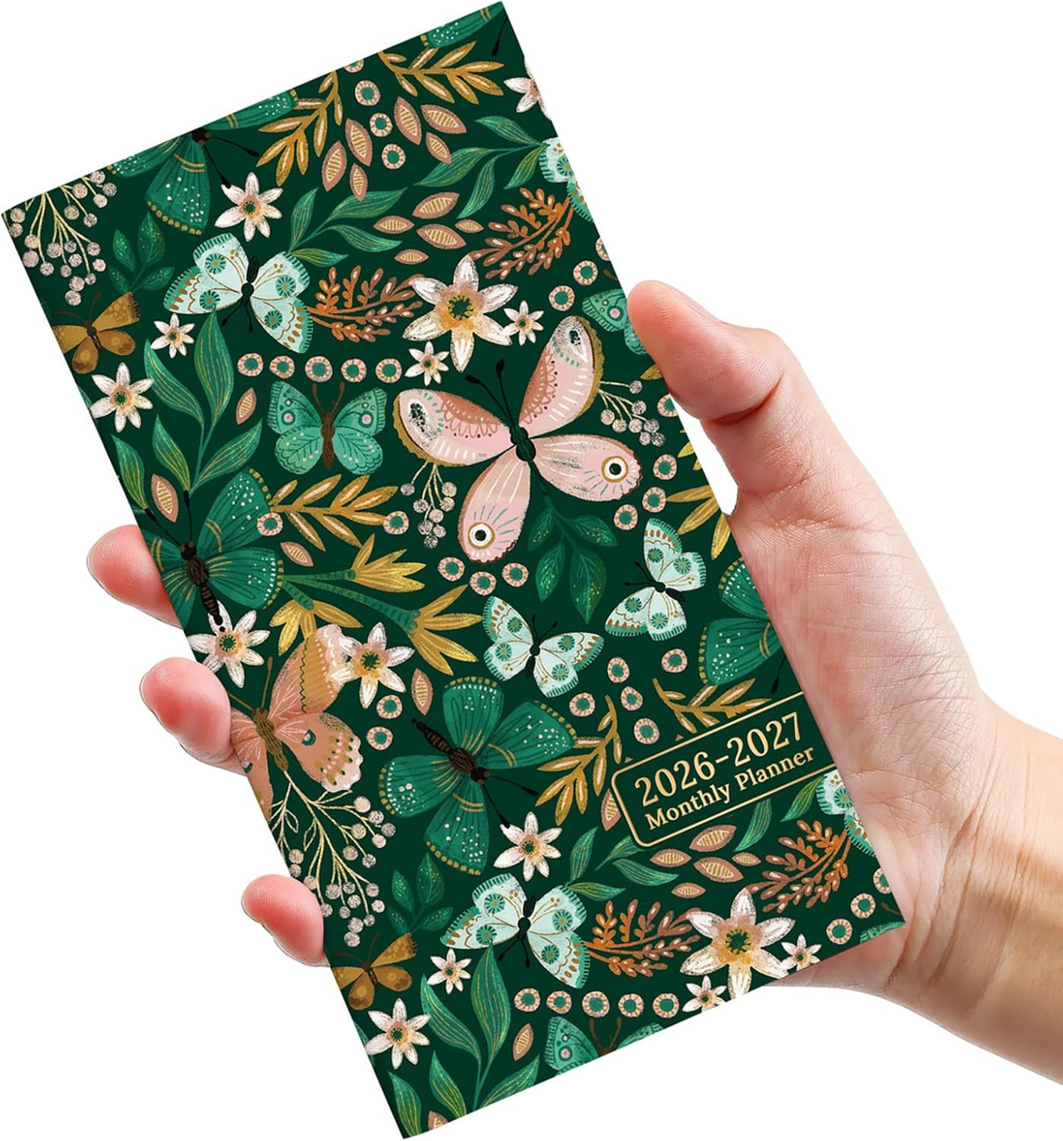 Pocket Calendar 2026 2027 Small Size 6.5 x 3.5 inches Monthly Planner Purse