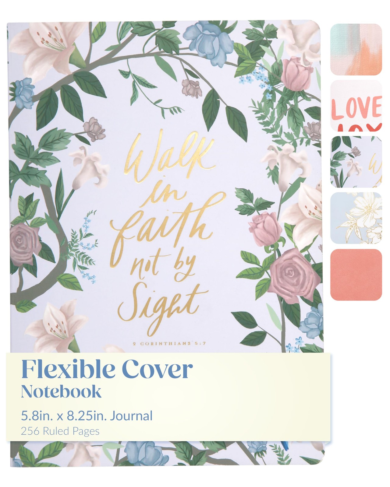 WORLD TRAVELER Christian Journal Notebook – 256 Pages 6X8, Lavender Rose