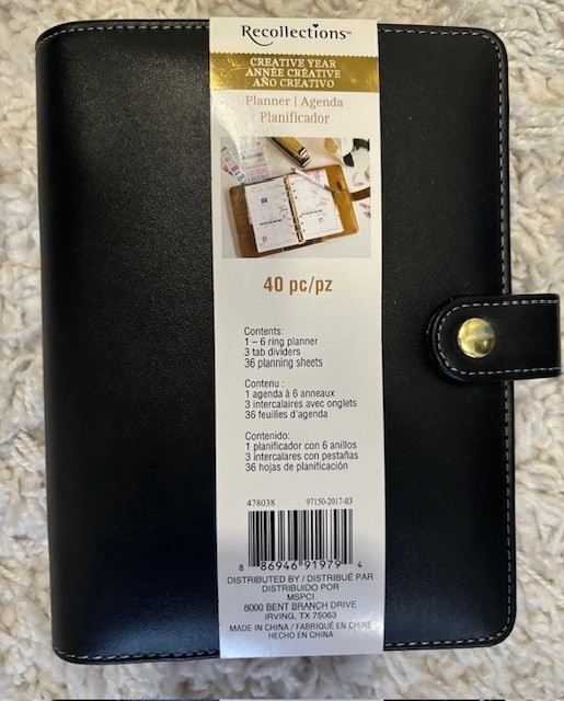 A6 Personal Planner 6 Ring Binder WITH 3 plastic dividers and 36 insert pages