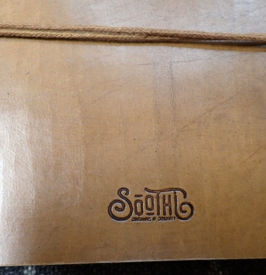 Soothi Brand Phases of the Moon 7×7 Handcrafted Artists Embossed Leather Journal