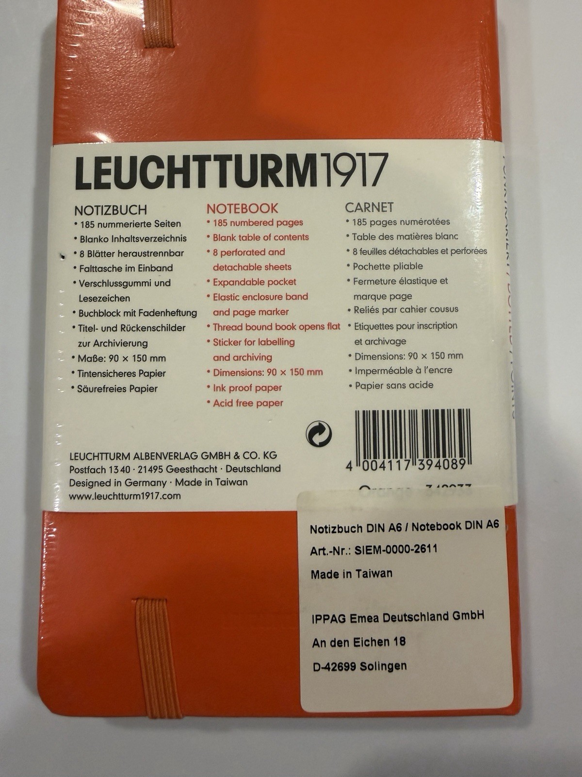 Orange Notebook, Blank – Siemens Healthineers Logo