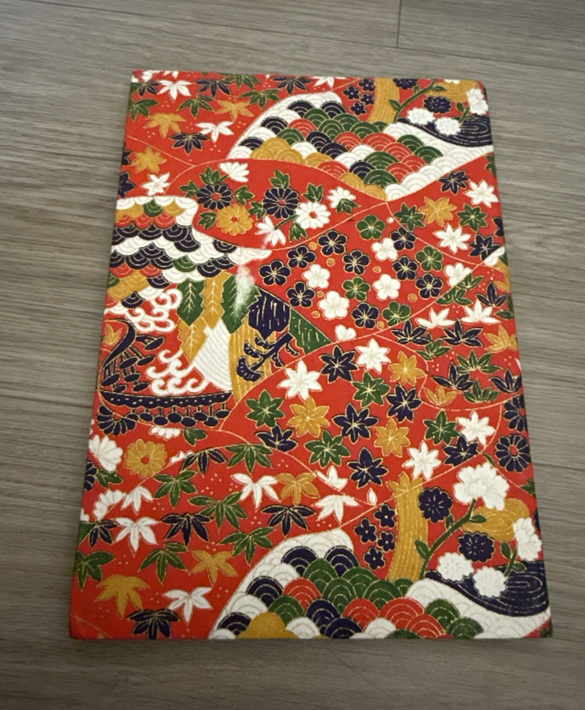 Japanese-Style Floral Patterned Cover Blank Journal Notebook Writing Notebook