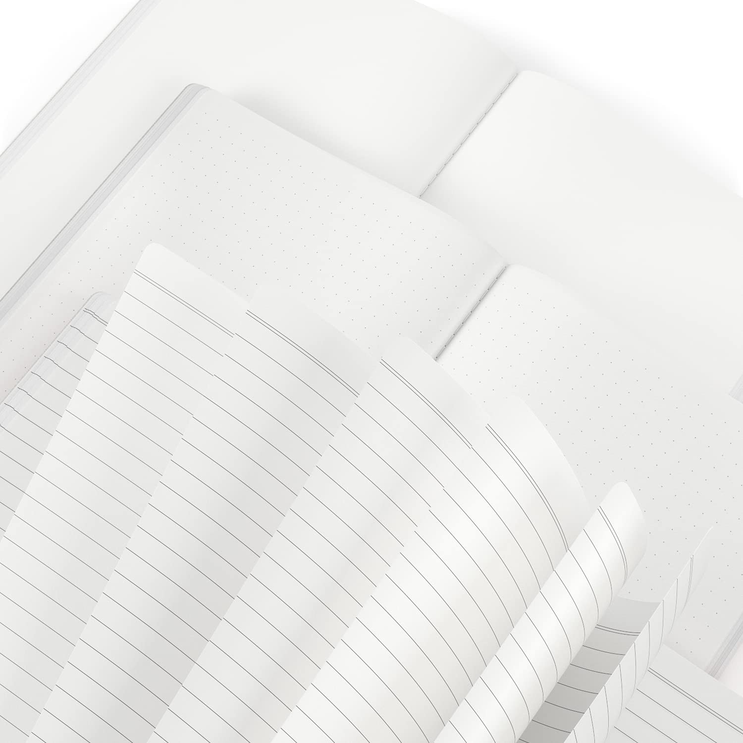 ARTEZA Pocket Notebooks, 5 x 8 Inches, Set of 5, 40 Sheets 5 Pack, White